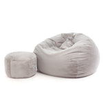 Yeti Pouf Poltrona Sacco Sfoderabile XL in Morbidissima Pelliccia Sintetica