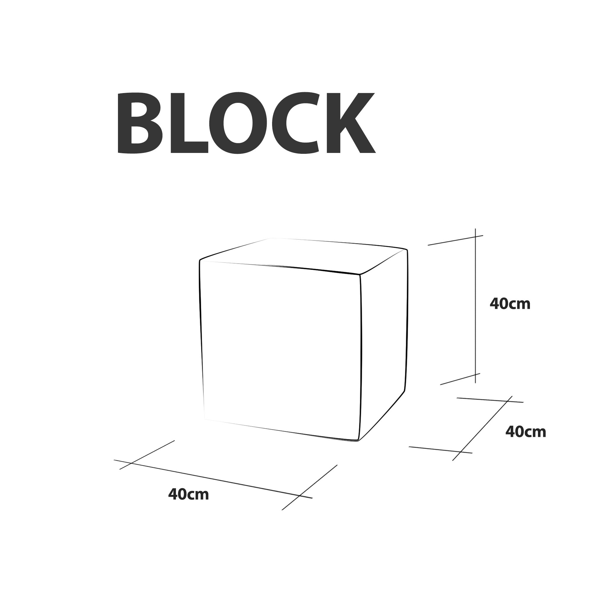 Poggiapiedi Block in Microfibra