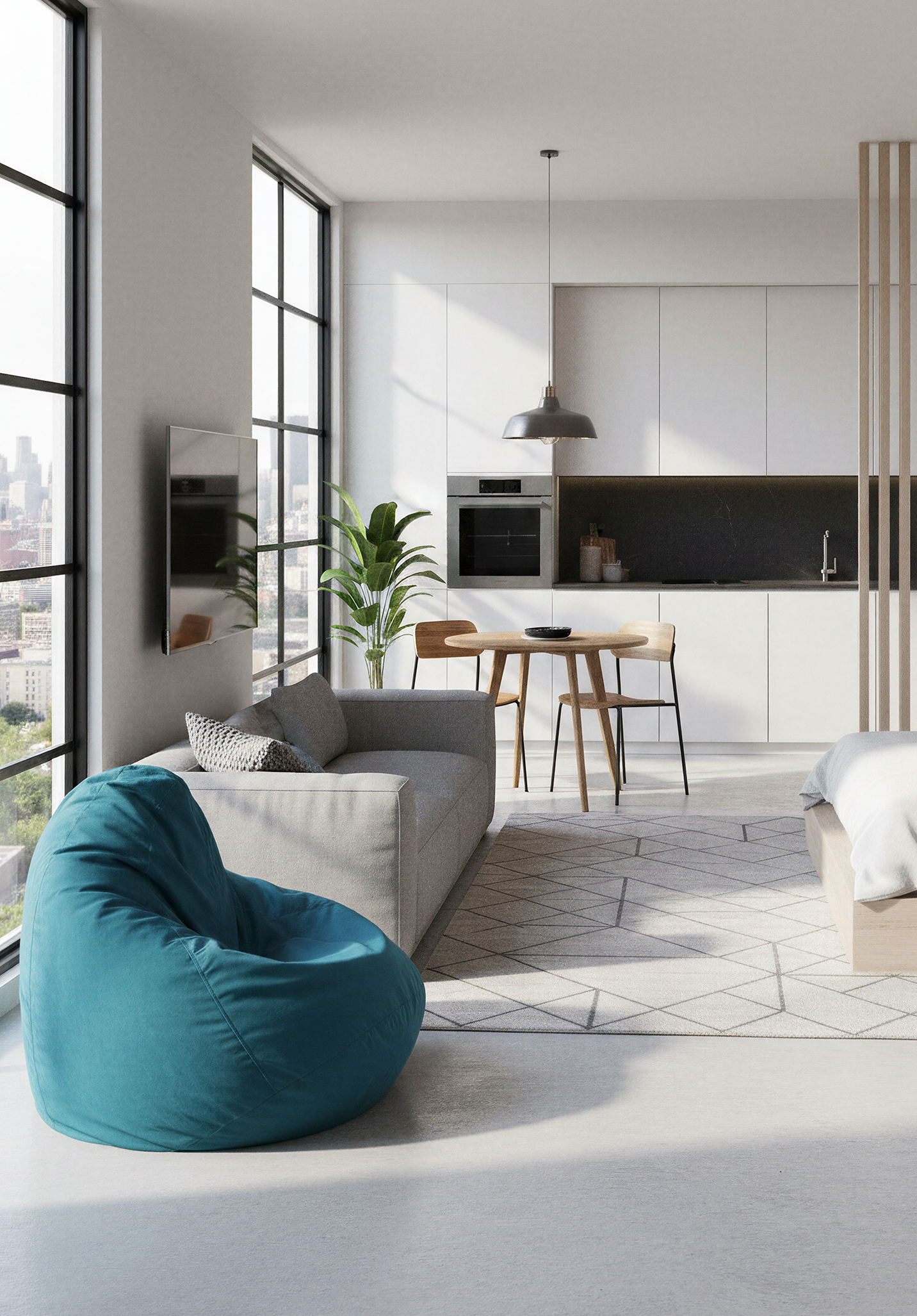 Pouf moderno per arredamento casa