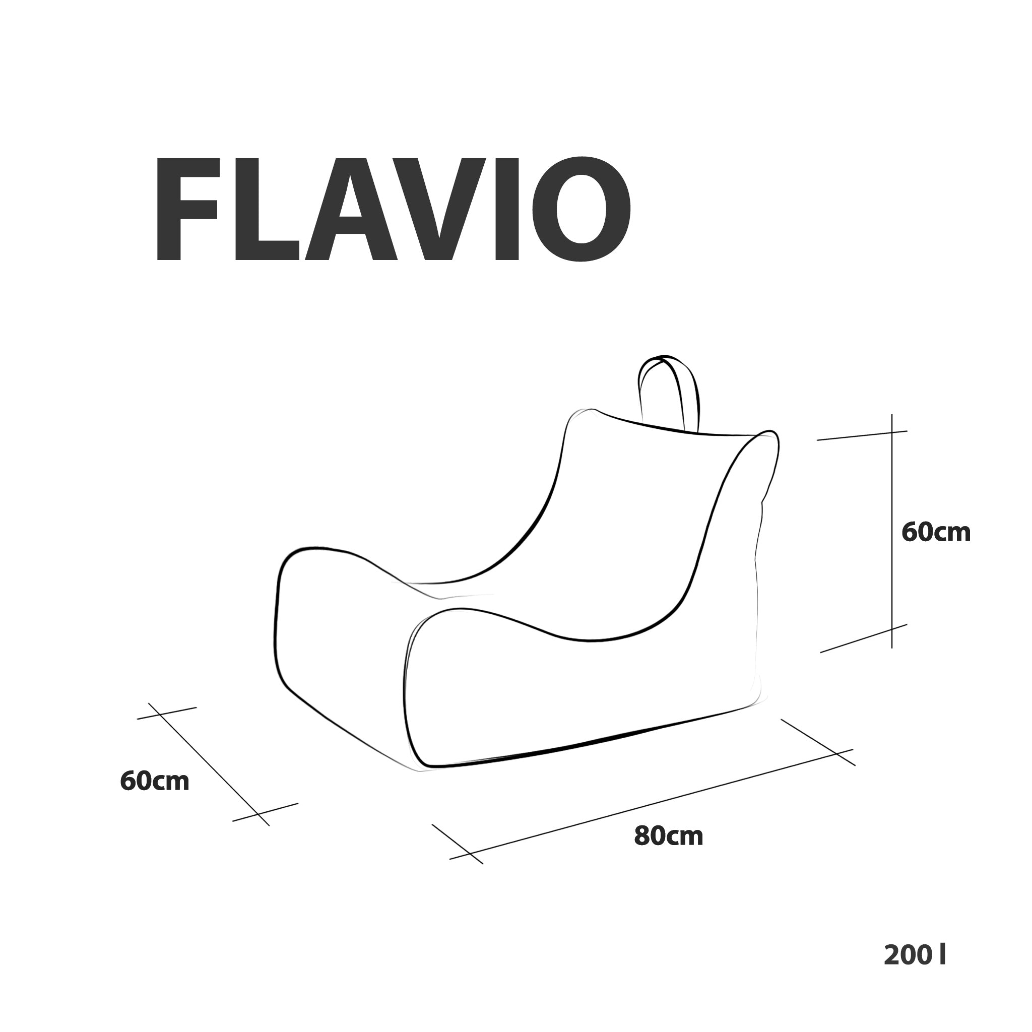 Poltrona Flavio Outdoor in Tessuto Waterproof