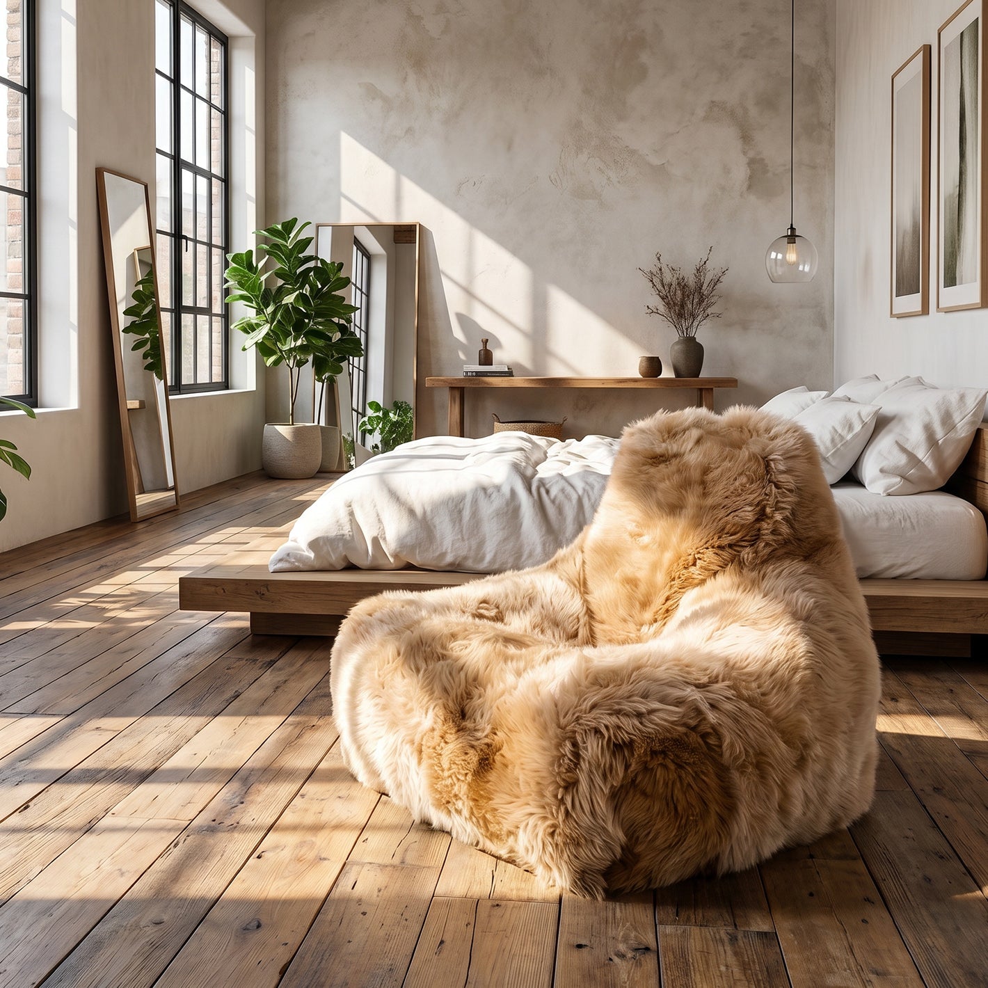 Poltrona Keiko M Premium in Vello Naturale