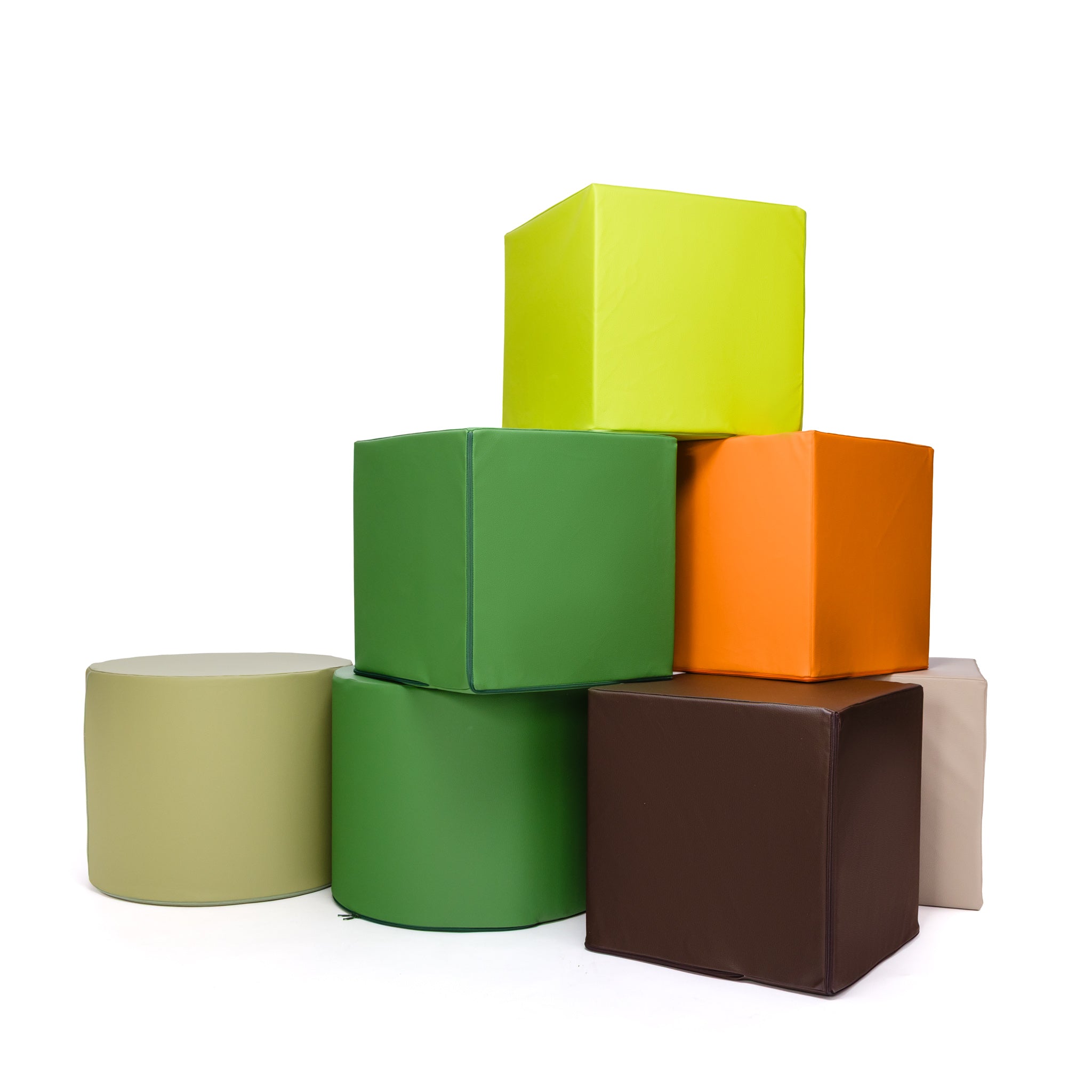 Poggiapiedi Block in Ecopelle