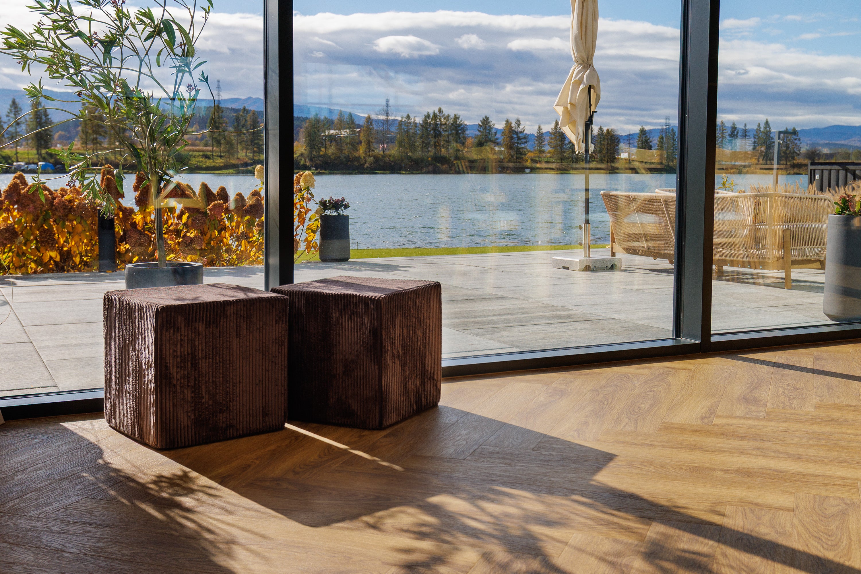 Poggiapiedi Block in Velluto