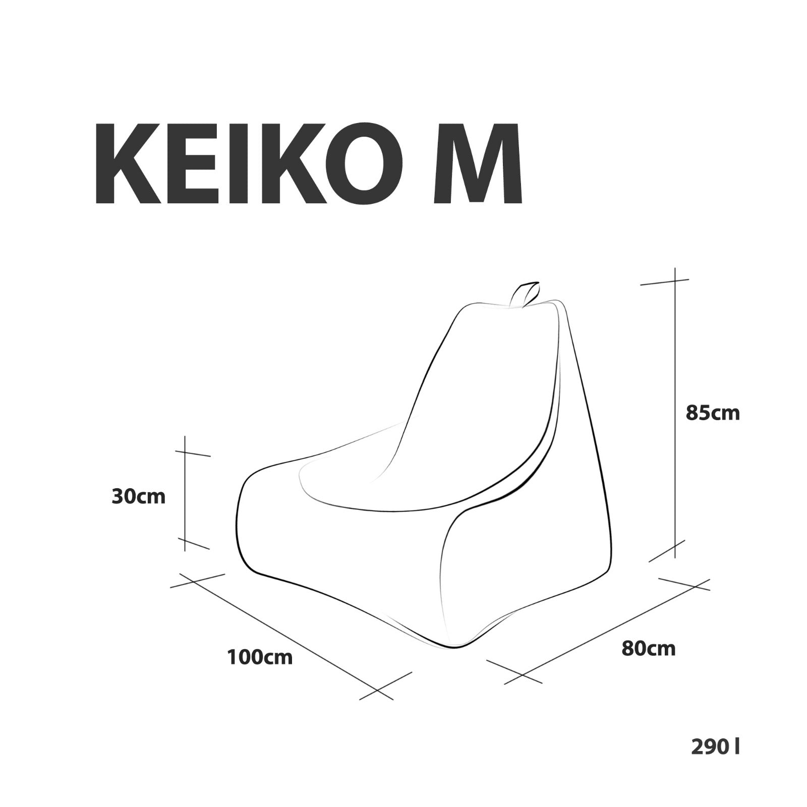 Poltrona Keiko M Mix Outdoor in Tessuto Waterproof