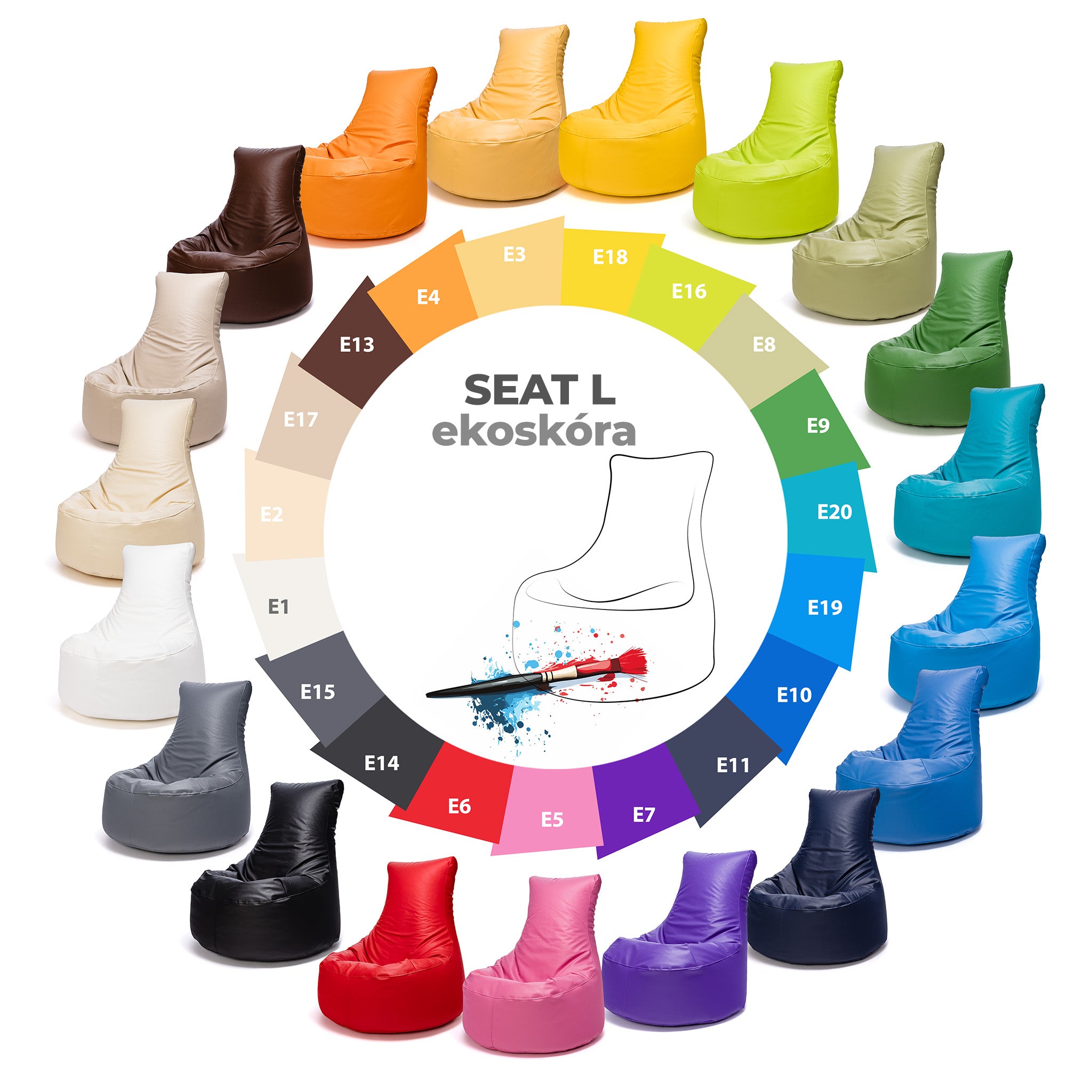 Poltrona Seat L in Ecopelle