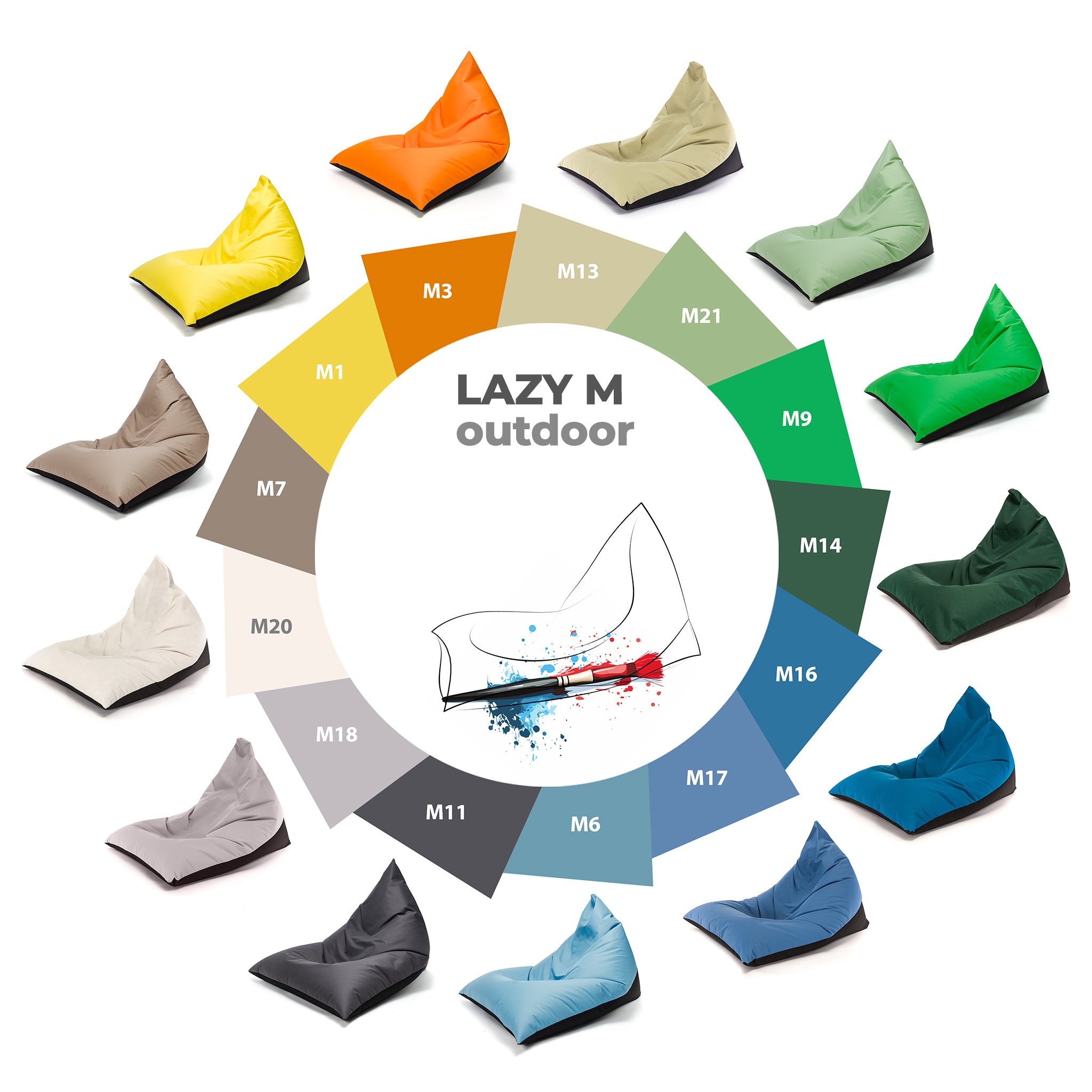 Poltrona Lazy M Outdoor in Tessuto Waterproof