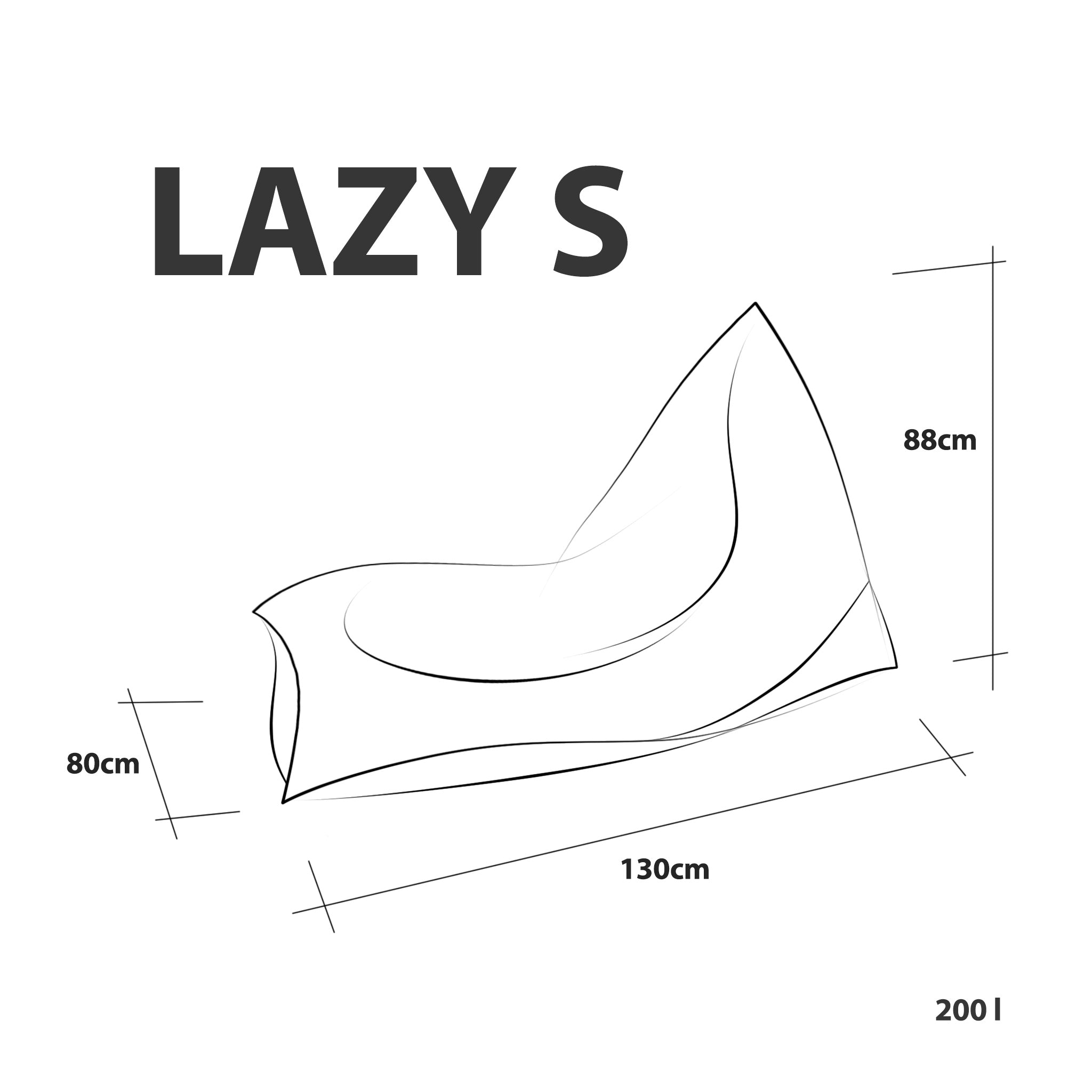 Poltrona Lazy S Outdoor in Tessuto Waterproof