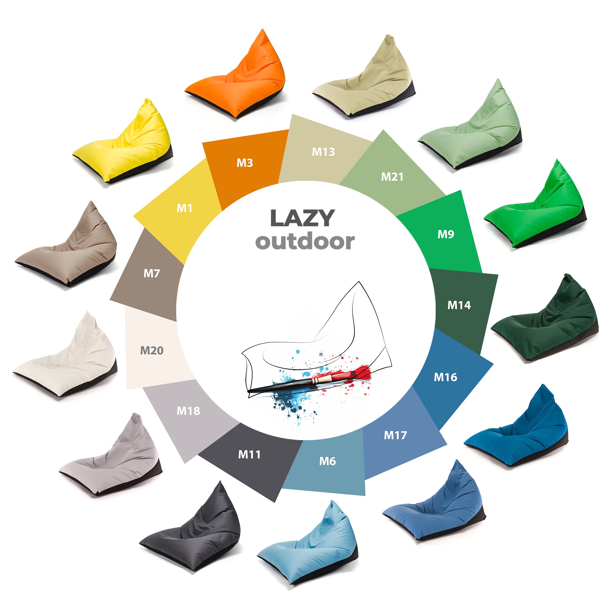 Poltrona Lazy S Outdoor in Tessuto Waterproof