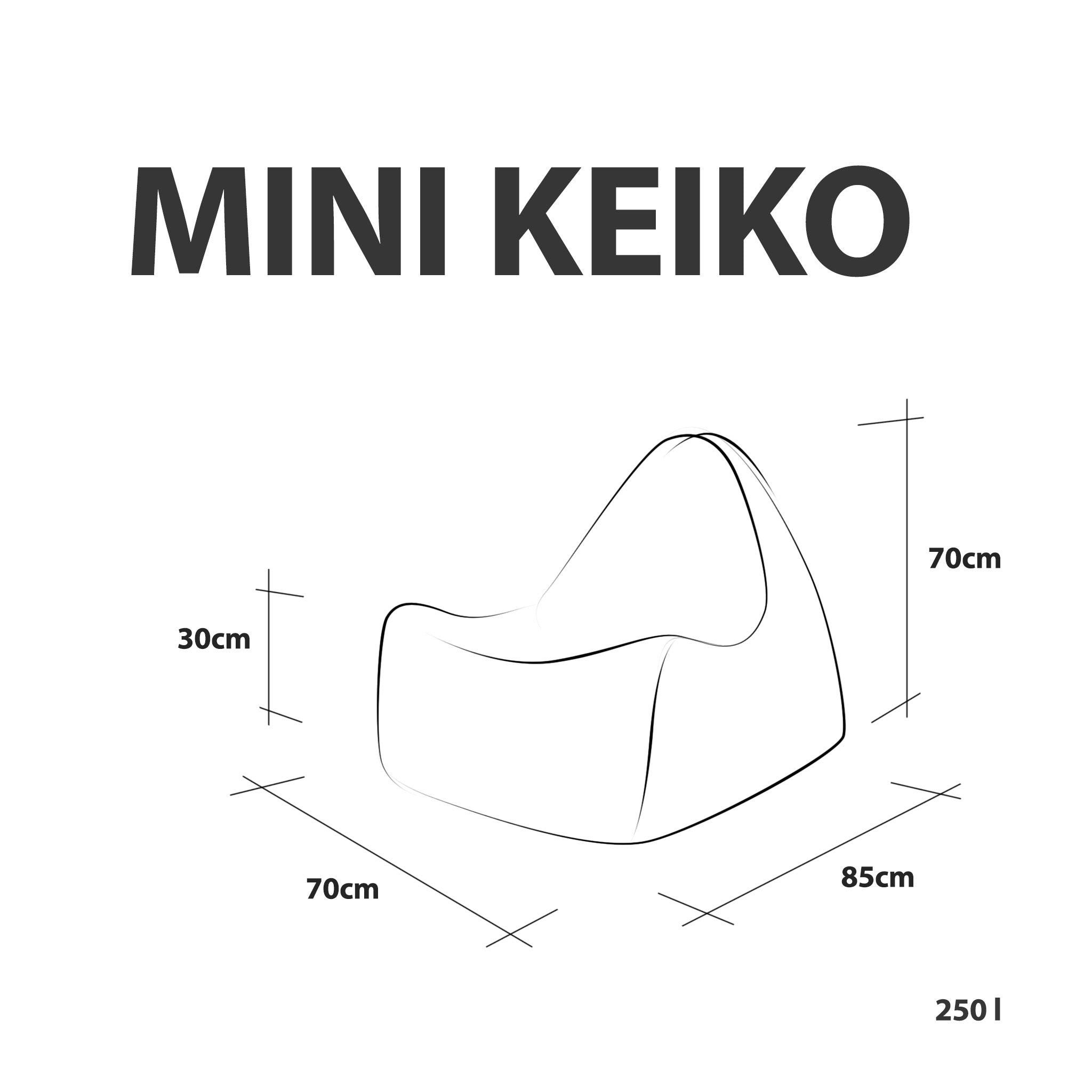 Poltrona Mini Keiko in pelle pienofiore