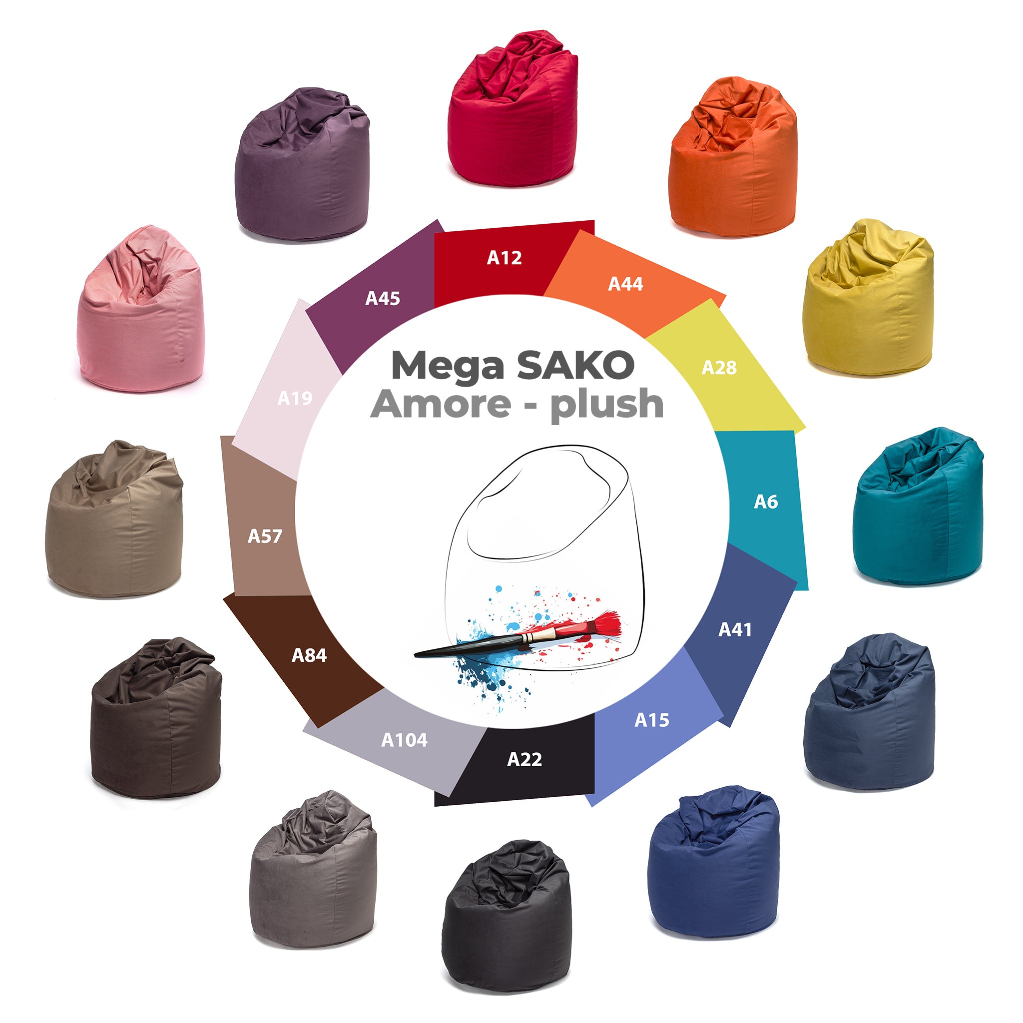 Pouf Mega Sacco in Microfibra