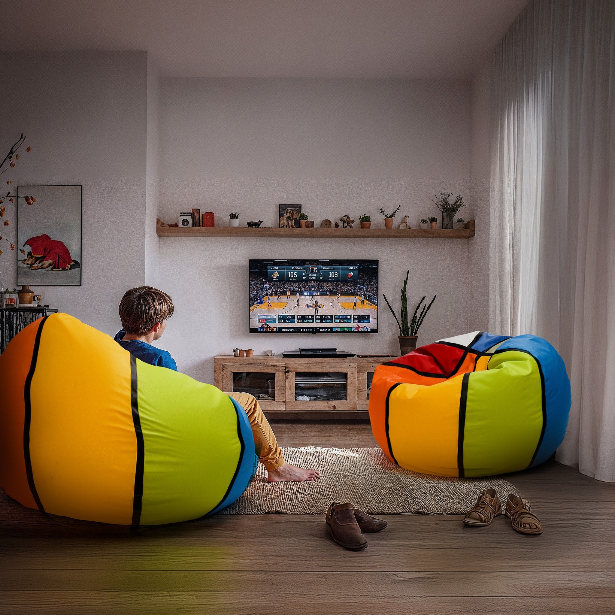 Pouf Basket Ecopelle