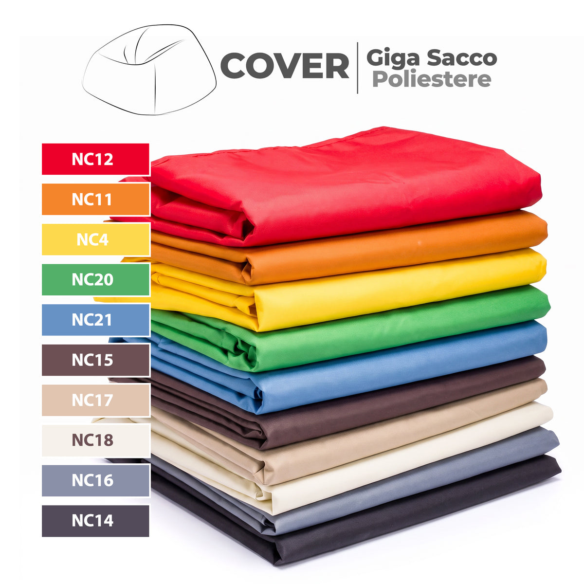 Cover Pouf Giga Sacco in Poliestere