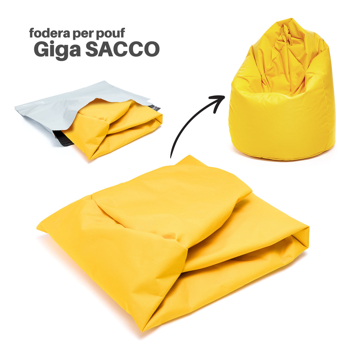 Cover Pouf Giga Sacco in Poliestere