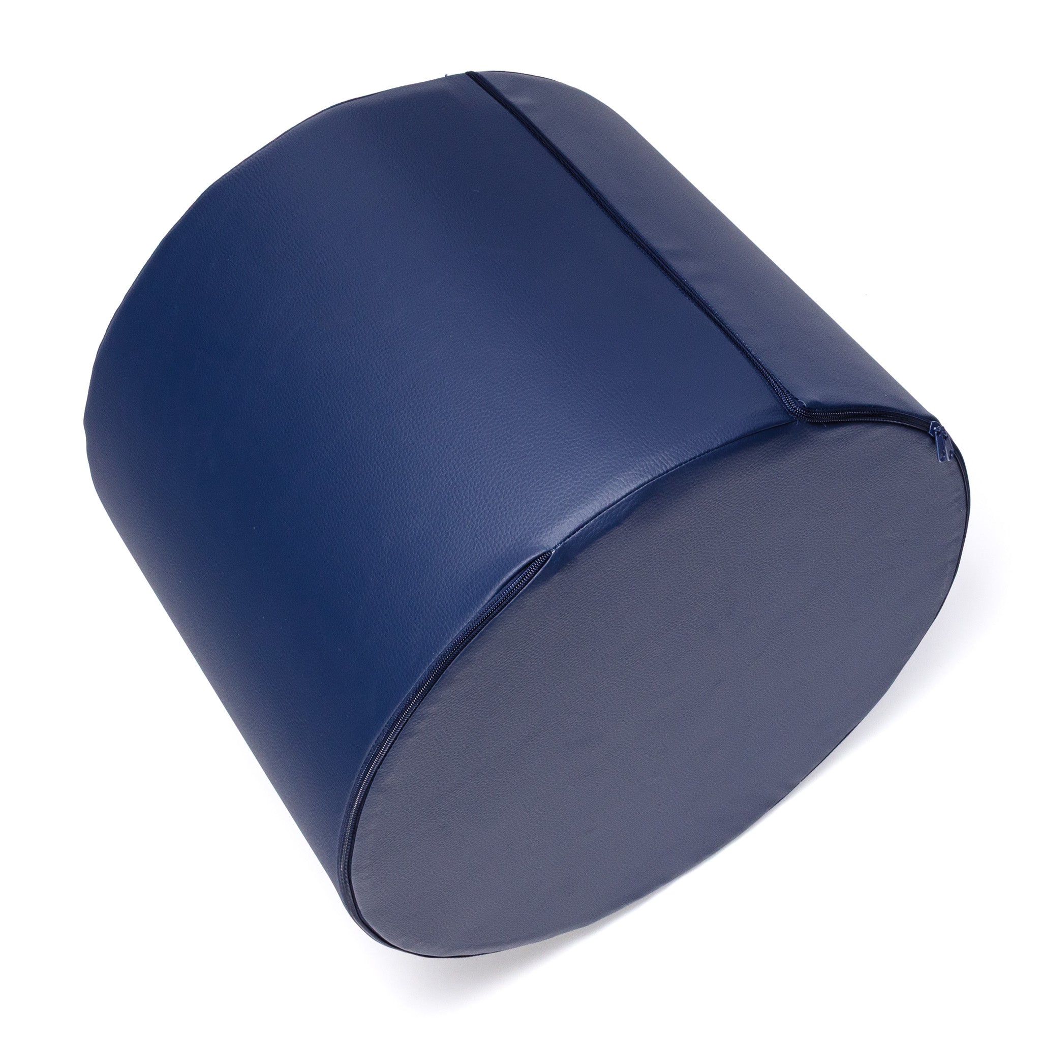 Pouf Poggiapiedi Sgabello Cilindro in Ecopelle 40x50