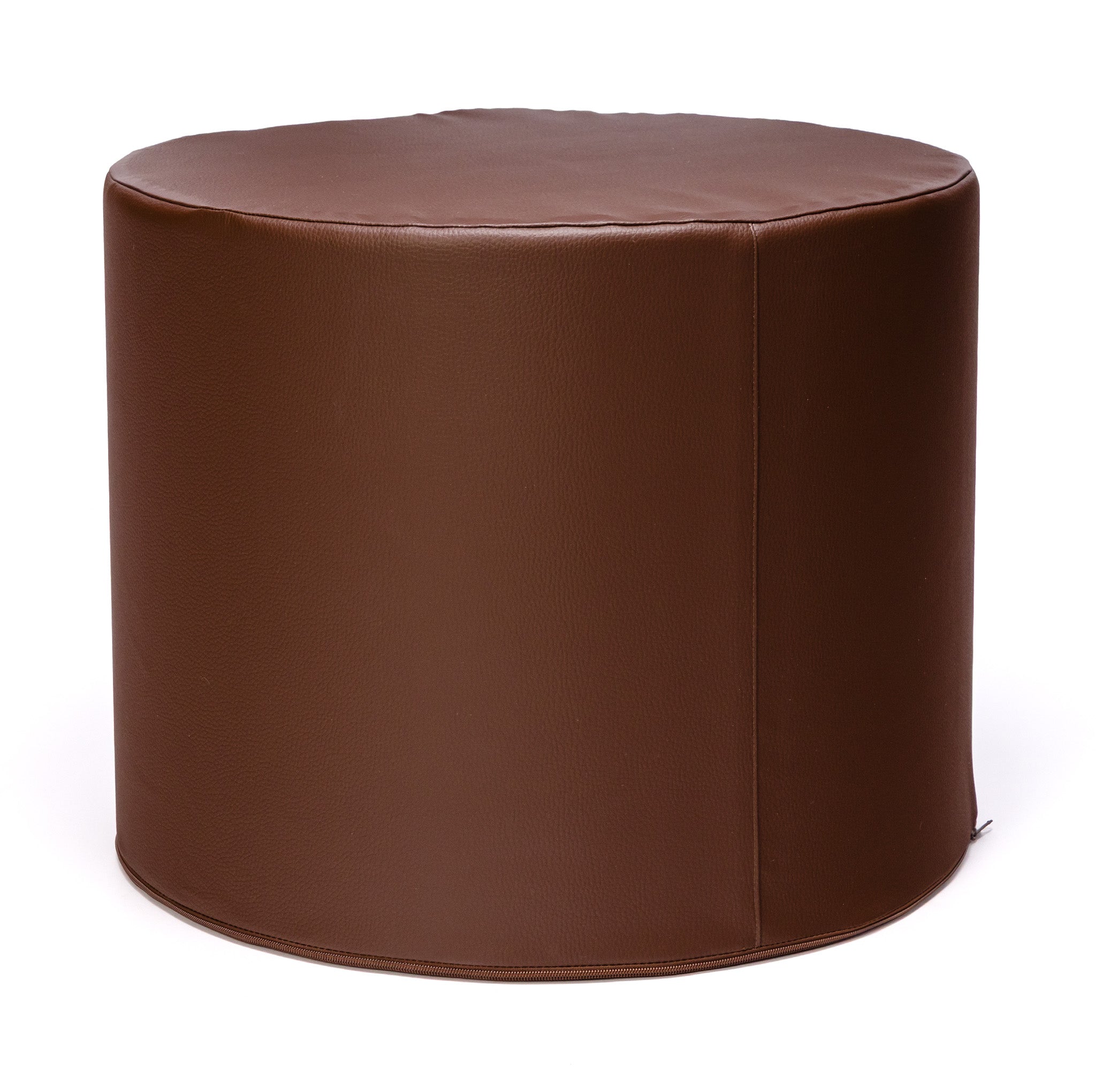 Pouf Poggiapiedi Sgabello Cilindro in Ecopelle 40x50