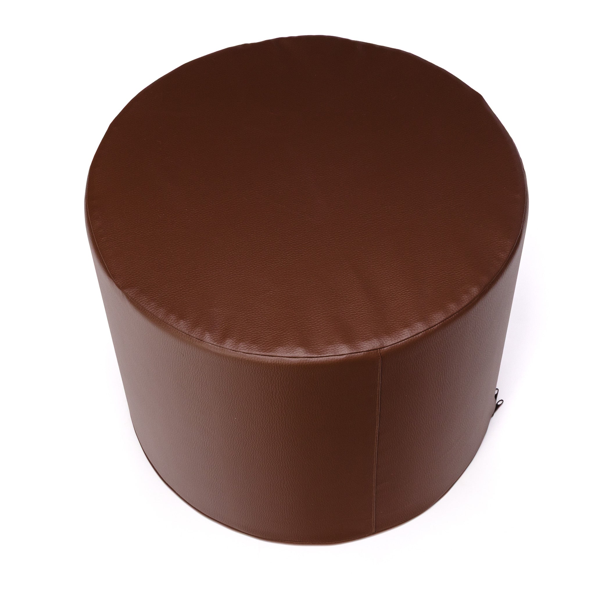Pouf Poggiapiedi Sgabello Cilindro in Ecopelle 40x50