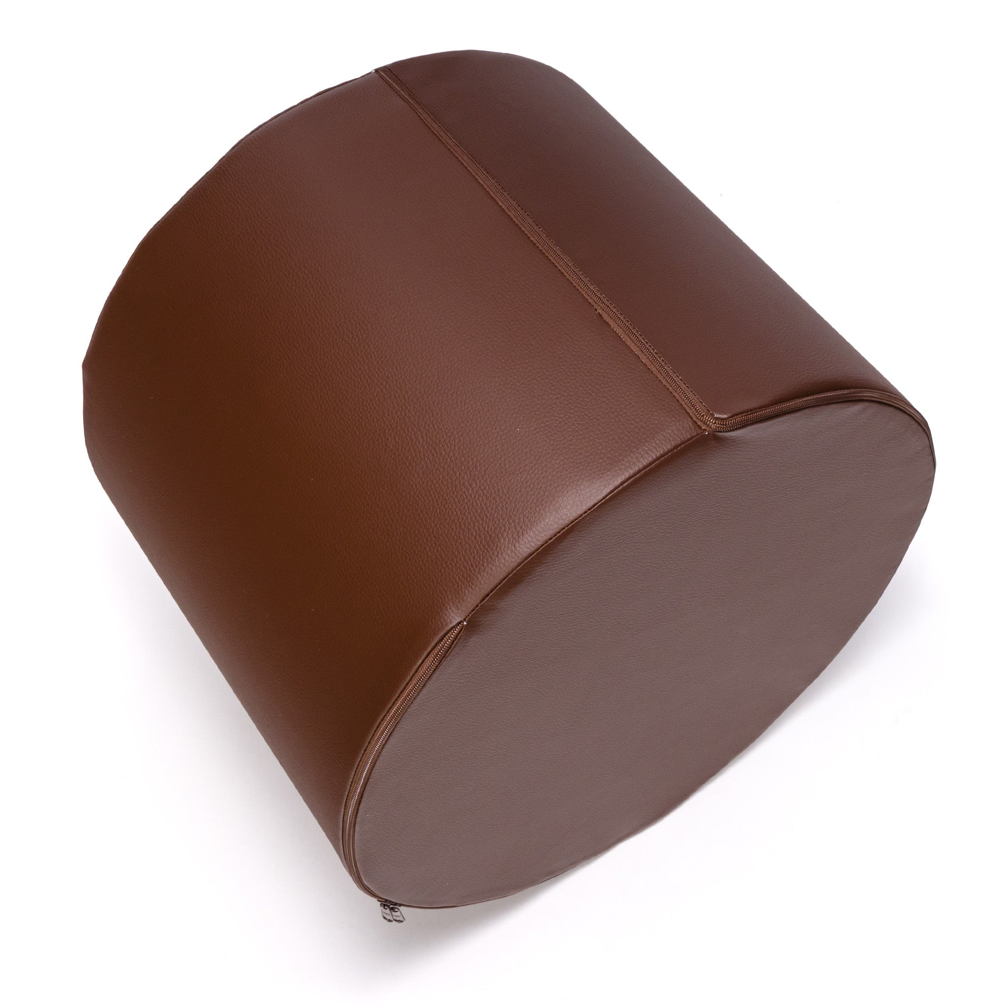 Pouf Poggiapiedi Sgabello Cilindro in Ecopelle 40x50