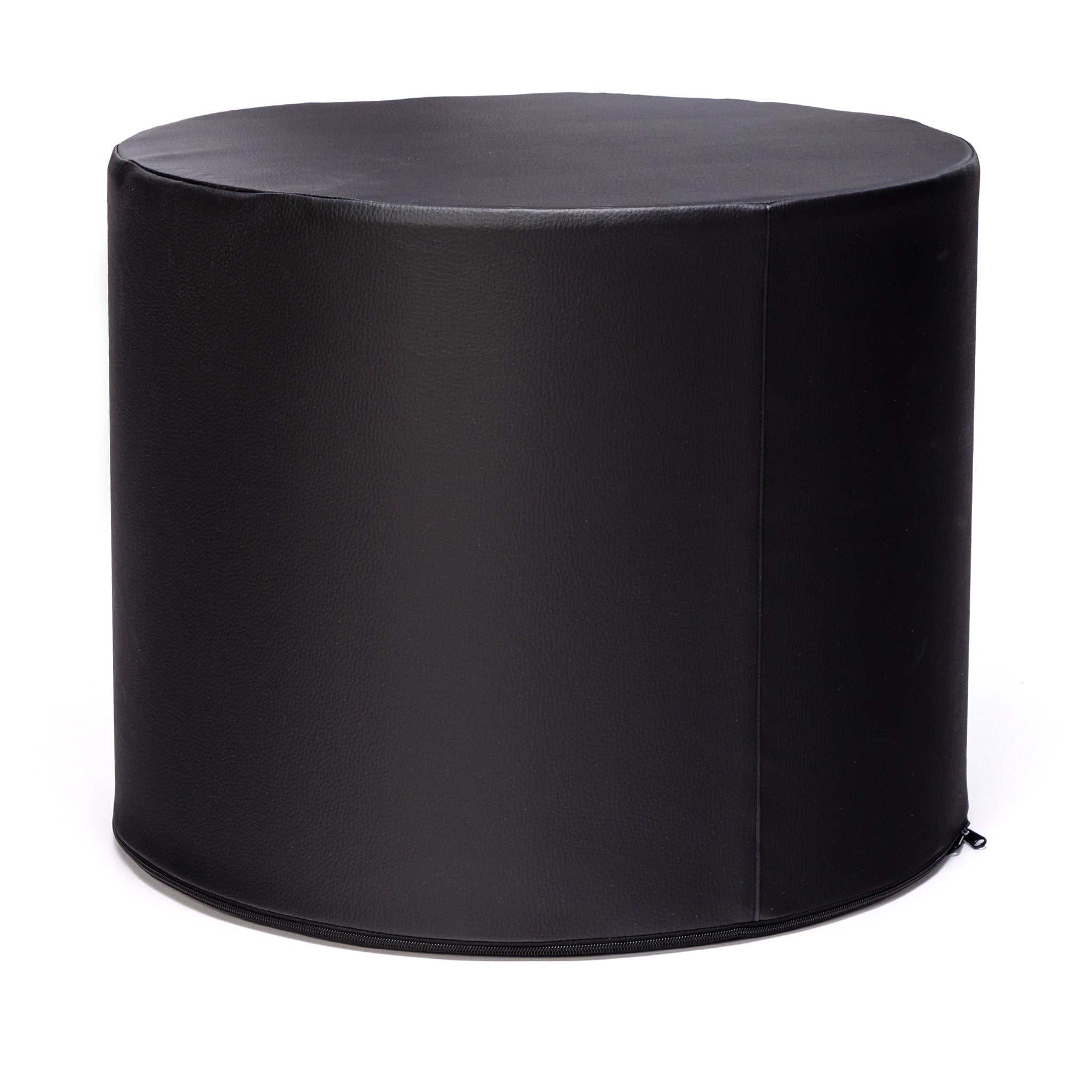 Pouf Poggiapiedi Sgabello Cilindro in Ecopelle 40x50