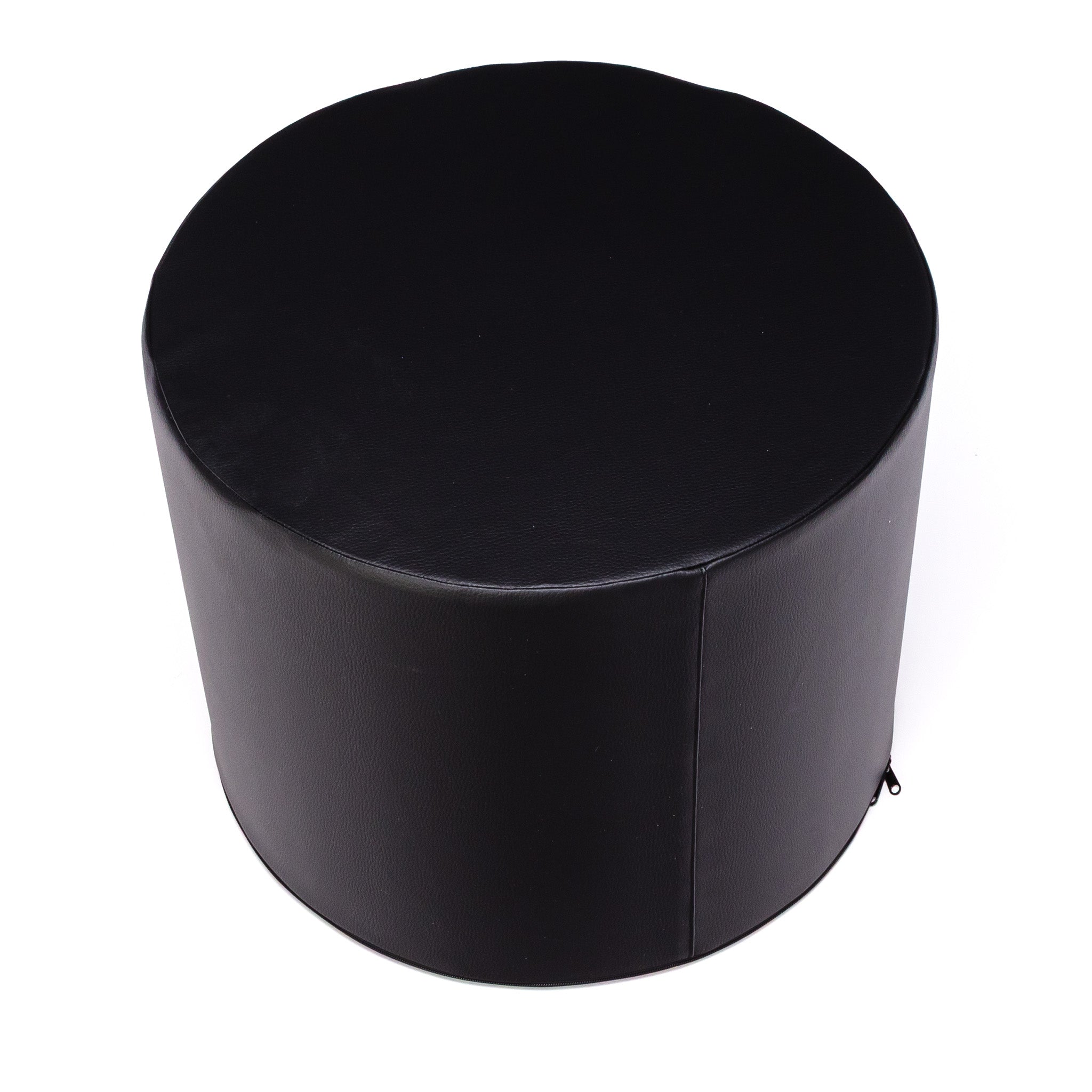 Pouf Poggiapiedi Sgabello Cilindro in Ecopelle 40x50