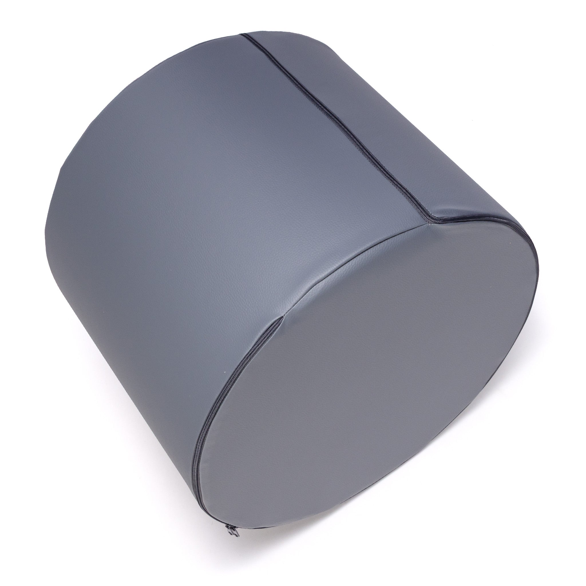 Pouf Poggiapiedi Sgabello Cilindro in Ecopelle 40x50