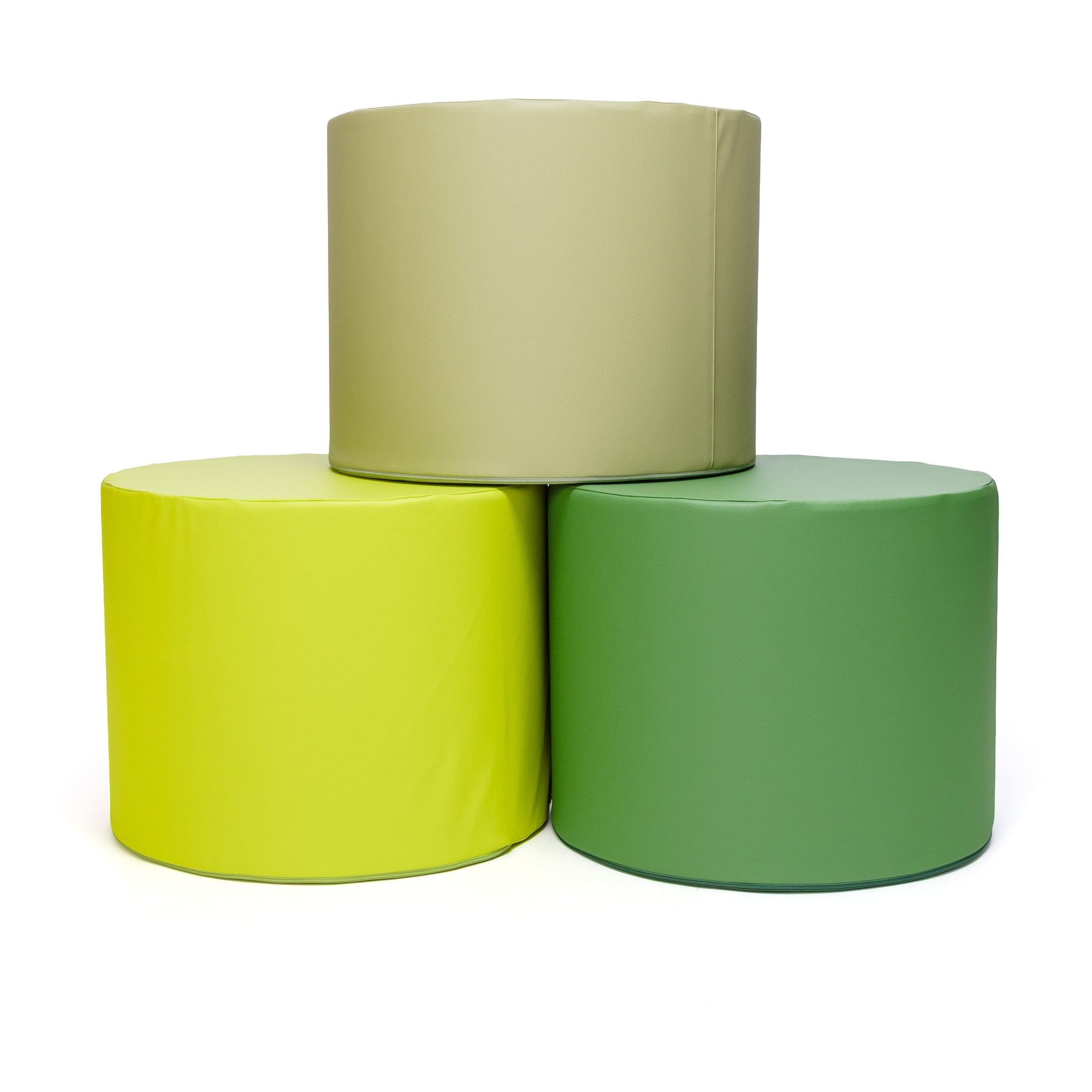 Pouf Poggiapiedi Sgabello Cilindro in Ecopelle 40x50