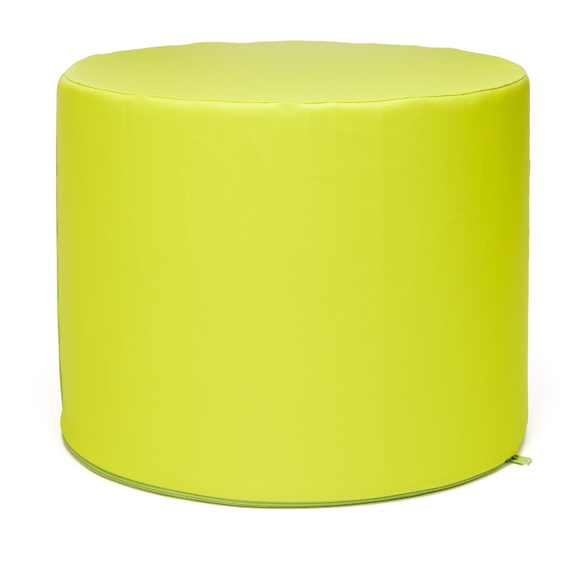 Pouf Poggiapiedi Sgabello Cilindro in Ecopelle 40x50