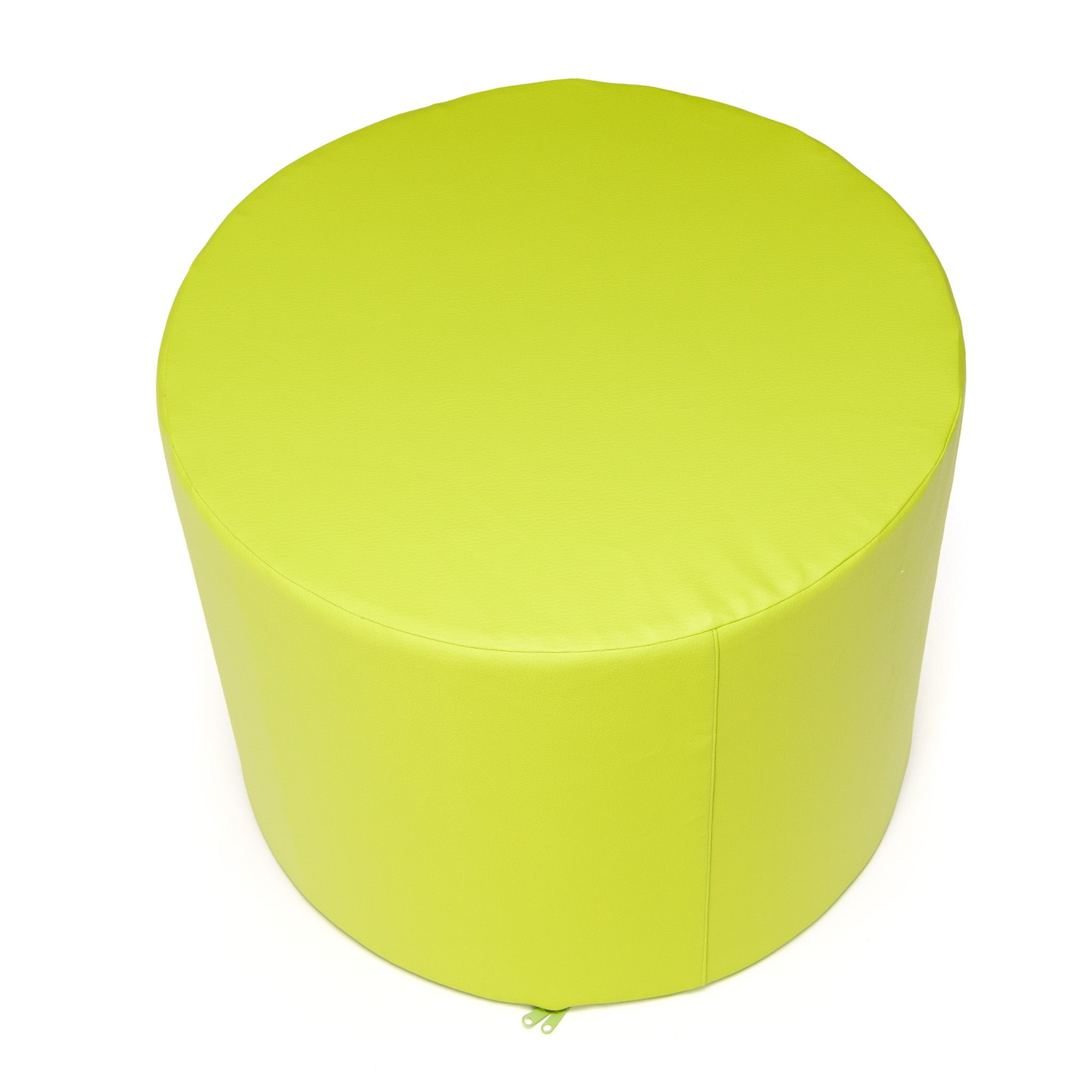 Pouf Poggiapiedi Sgabello Cilindro in Ecopelle 40x50