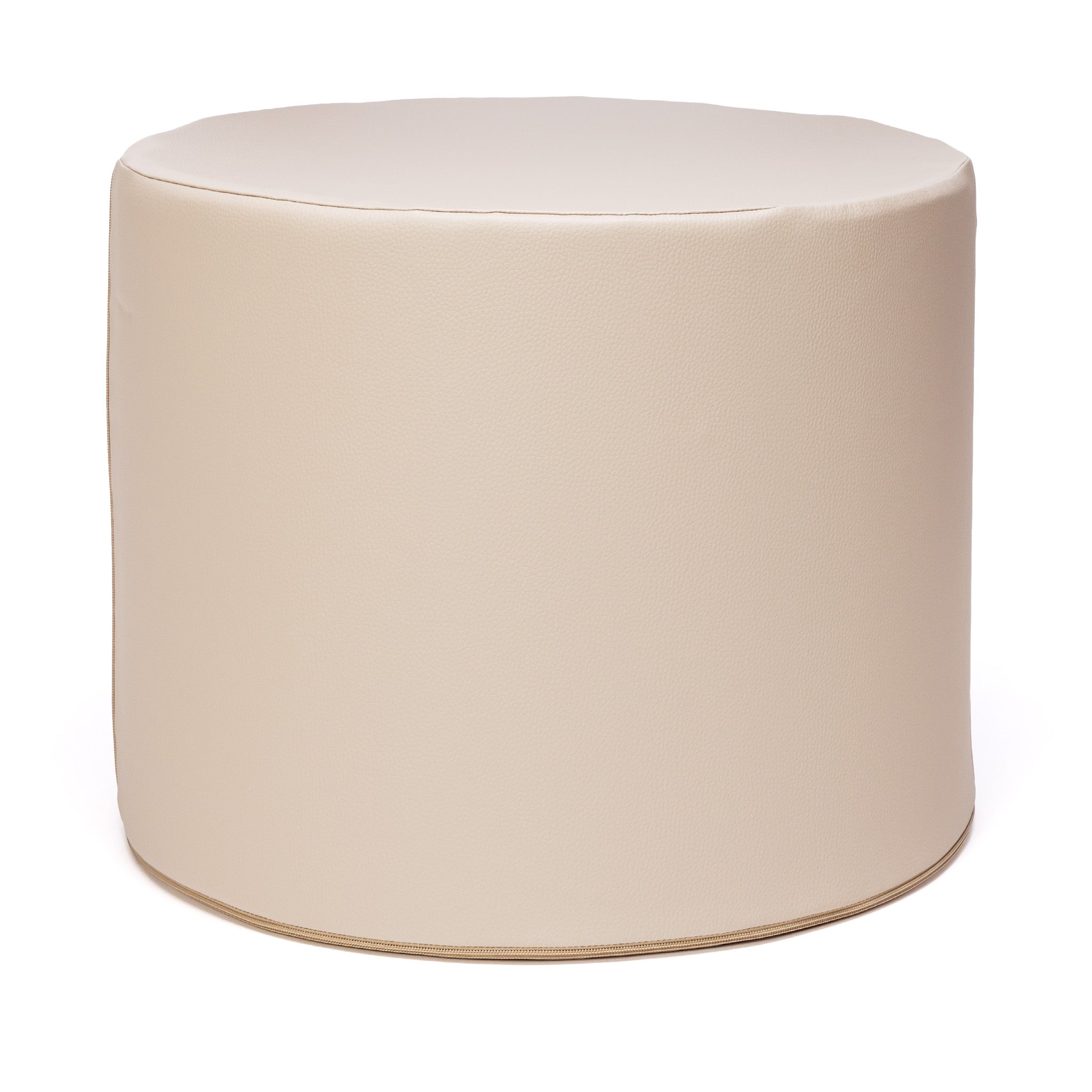 Pouf Poggiapiedi Sgabello Cilindro in Ecopelle 40x50