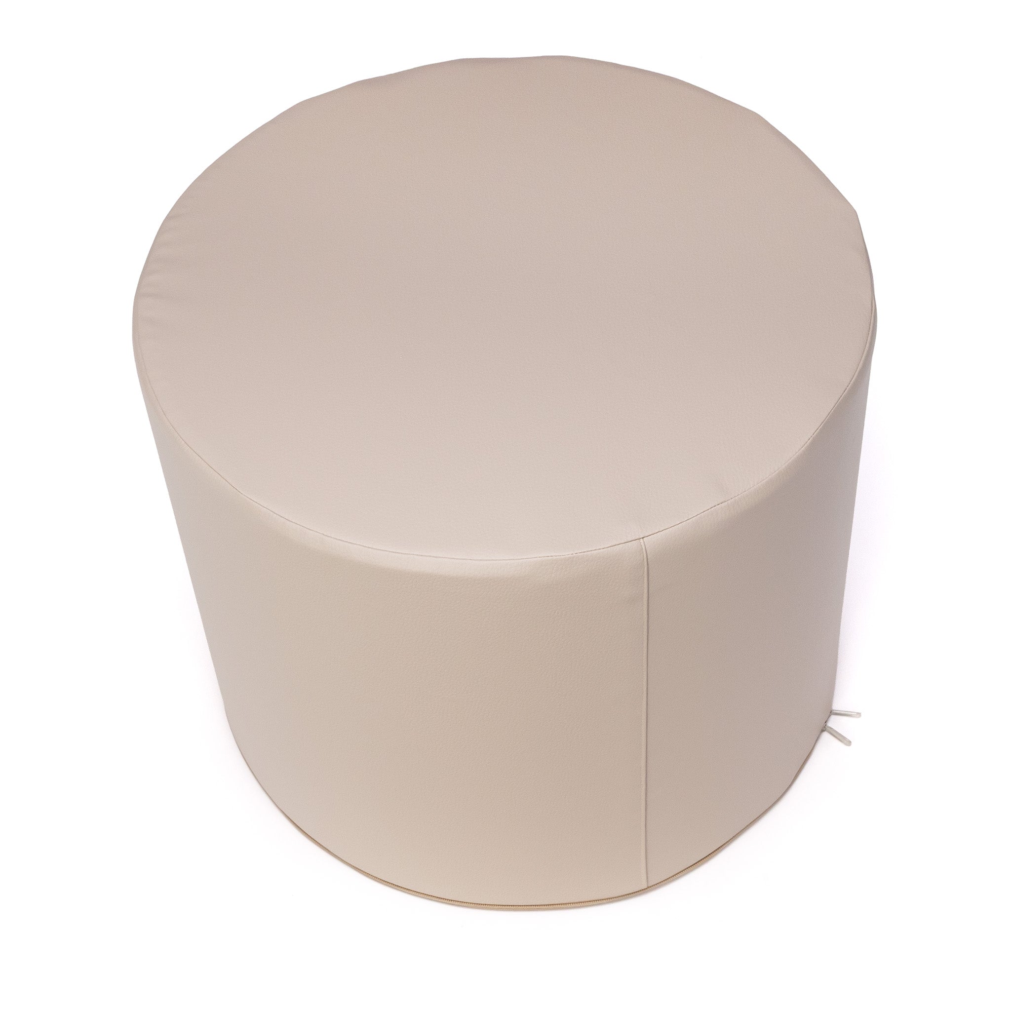 Pouf Poggiapiedi Sgabello Cilindro in Ecopelle 40x50