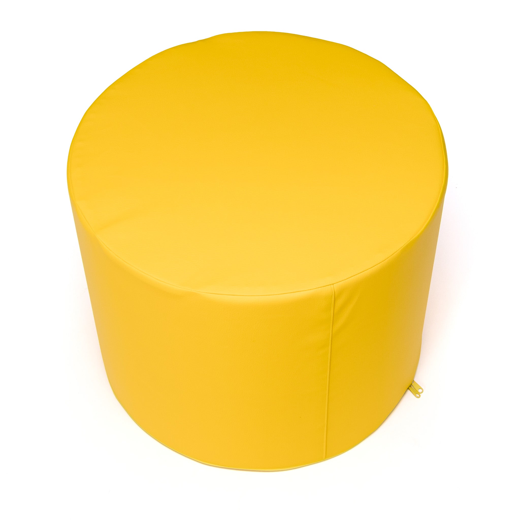 Pouf Poggiapiedi Sgabello Cilindro in Ecopelle 40x50