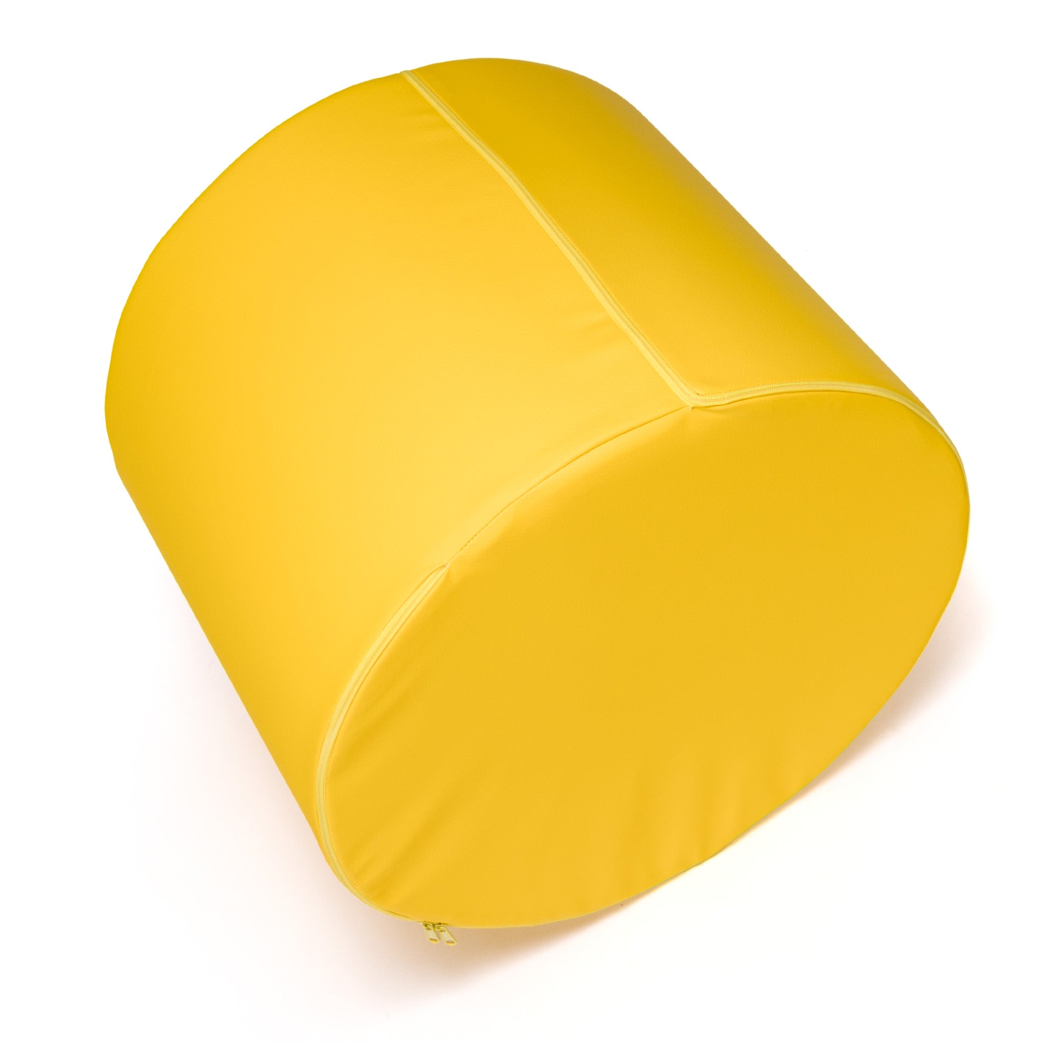 Pouf Poggiapiedi Sgabello Cilindro in Ecopelle 40x50