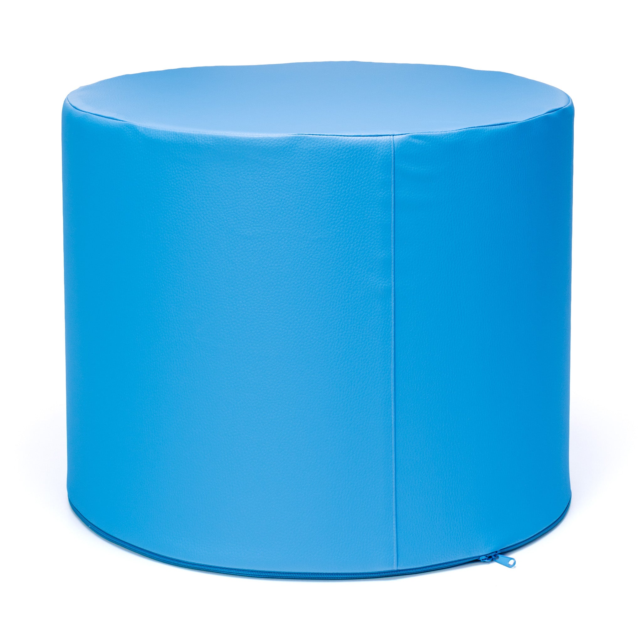 Pouf Poggiapiedi Sgabello Cilindro in Ecopelle 40x50