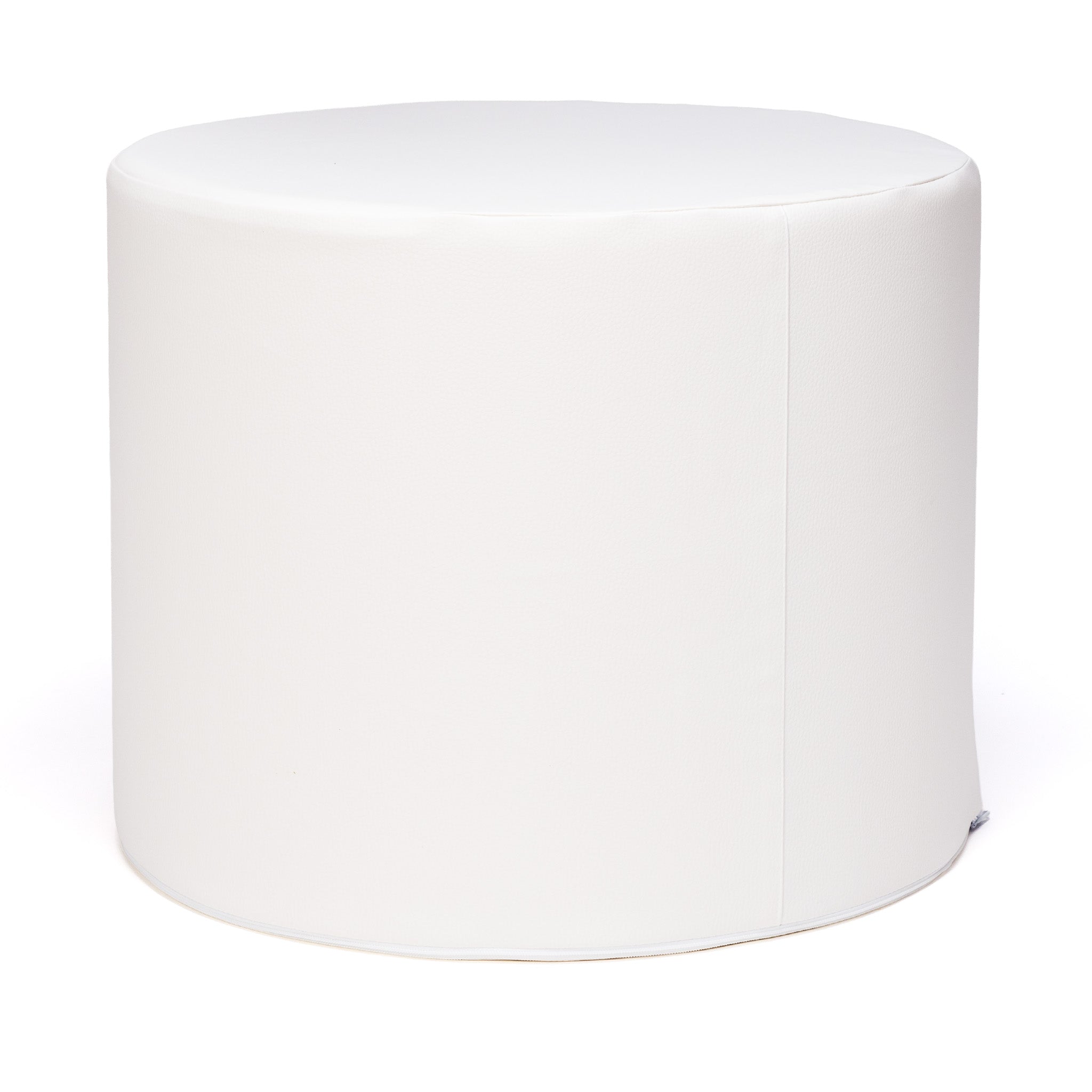 Pouf Poggiapiedi Sgabello Cilindro in Ecopelle 40x50