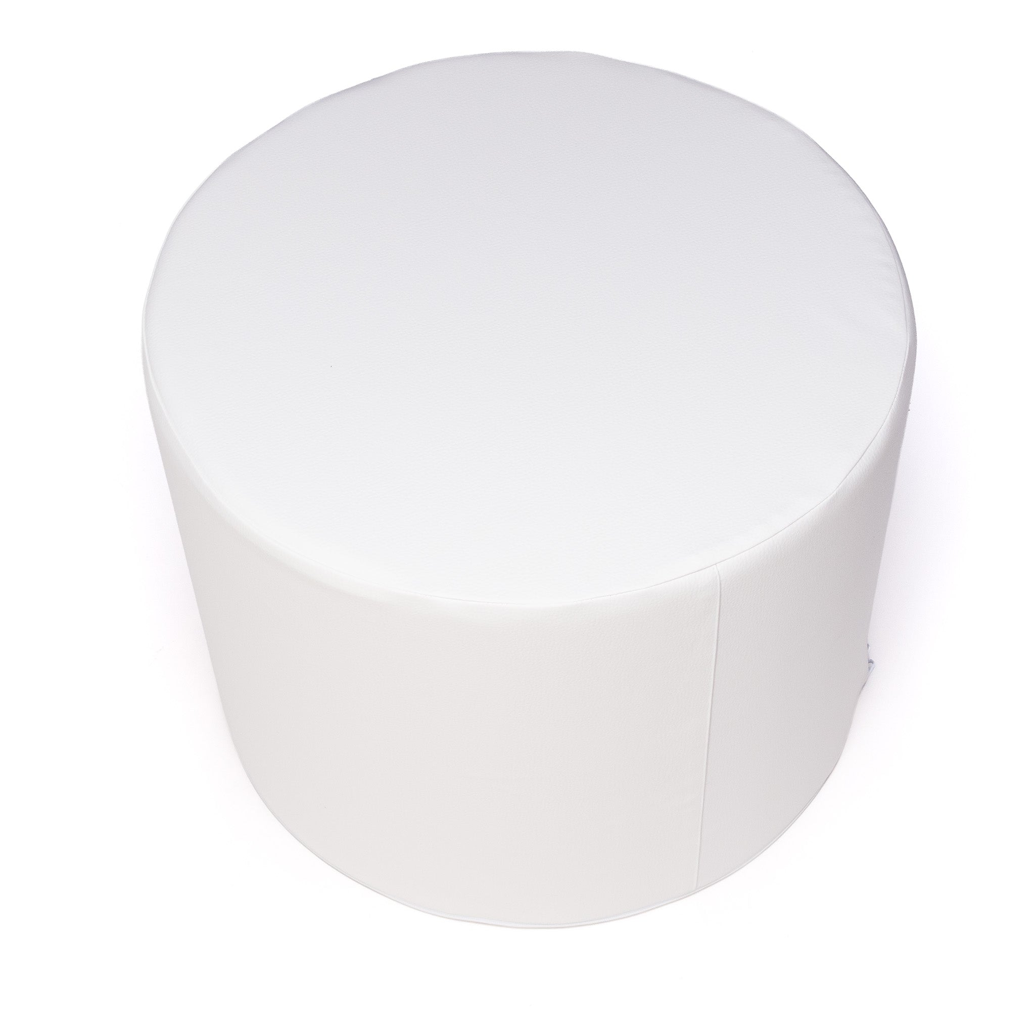 Pouf Poggiapiedi Sgabello Cilindro in Ecopelle 40x50