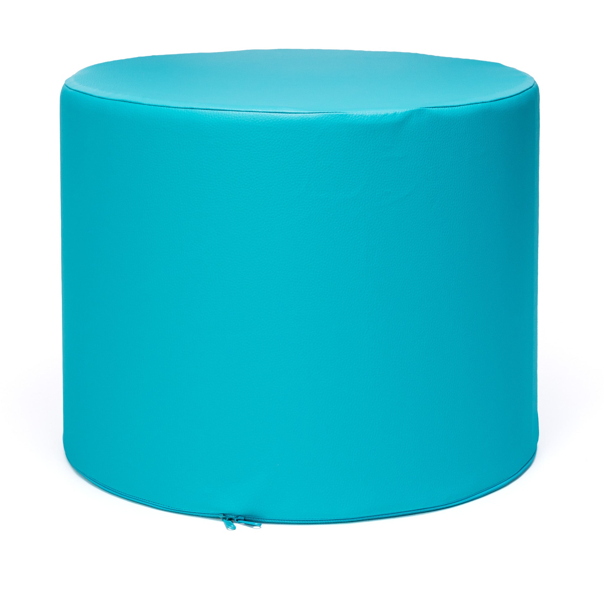 Pouf Poggiapiedi Sgabello Cilindro in Ecopelle 40x50