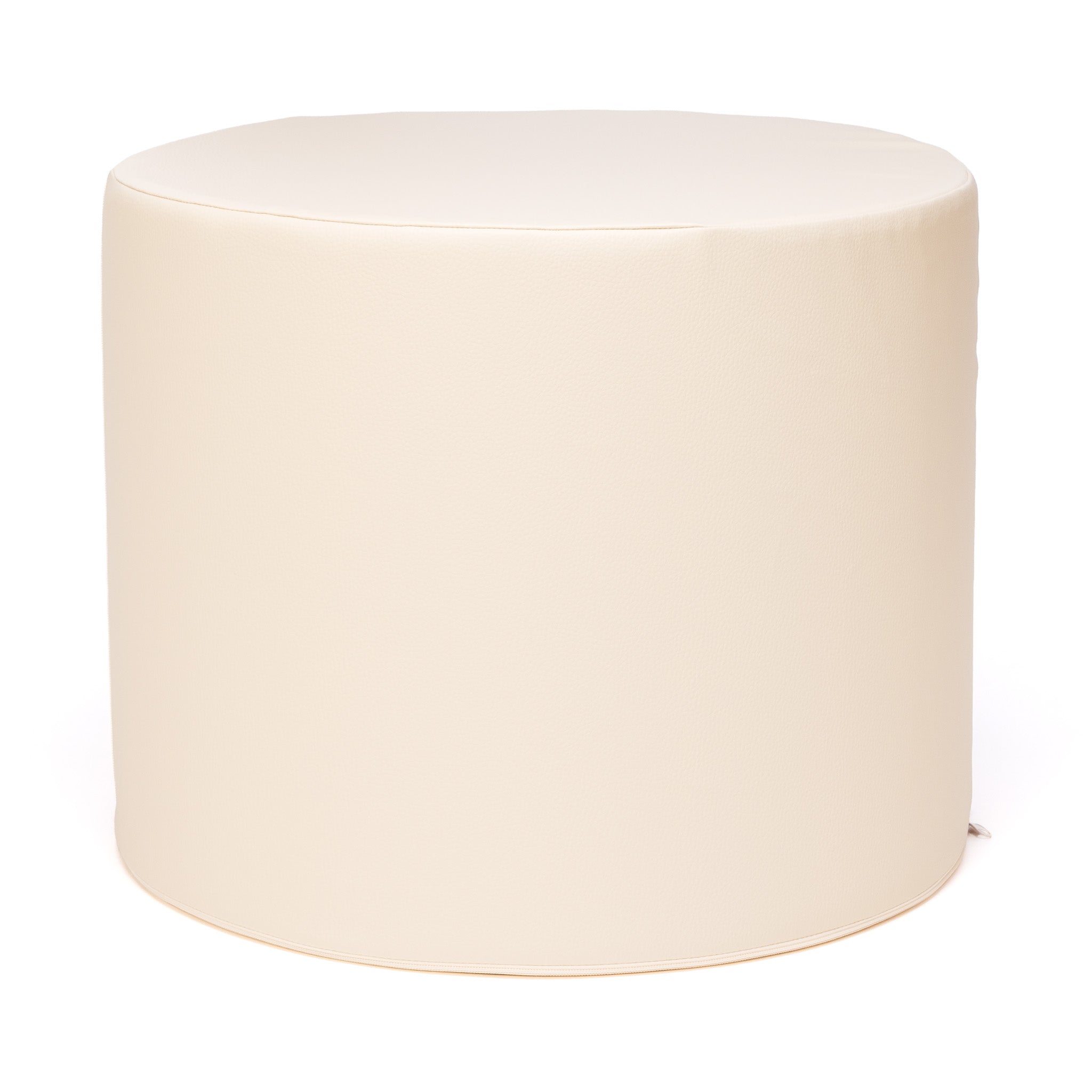 Pouf Poggiapiedi Sgabello Cilindro in Ecopelle 40x50