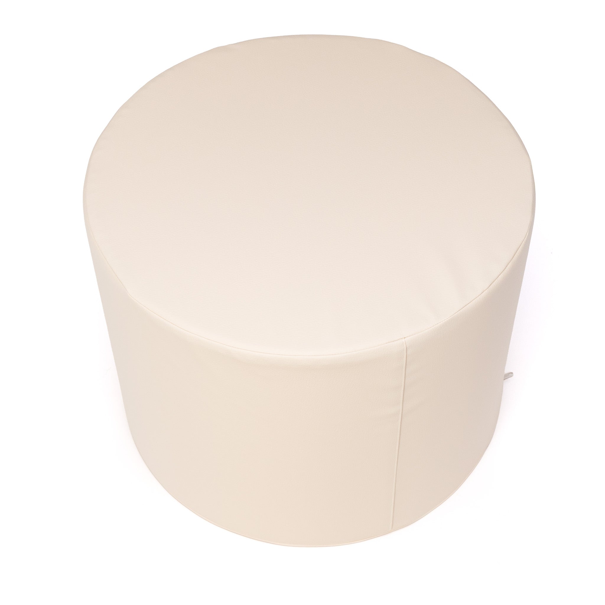 Pouf Poggiapiedi Sgabello Cilindro in Ecopelle 40x50