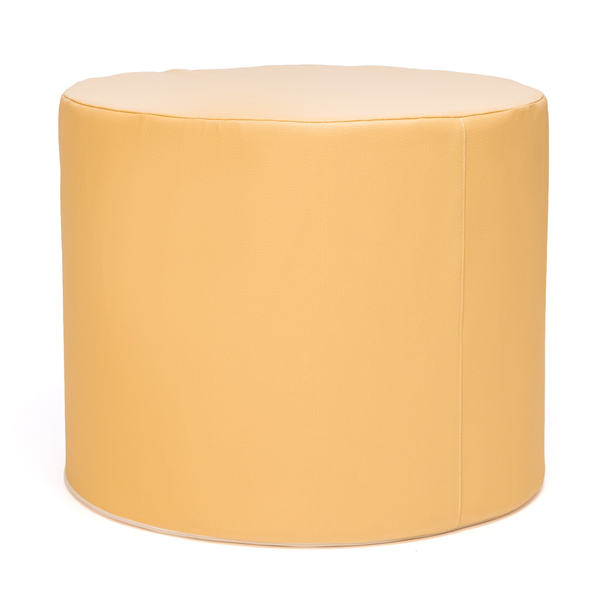 Pouf Poggiapiedi Sgabello Cilindro in Ecopelle 40x50