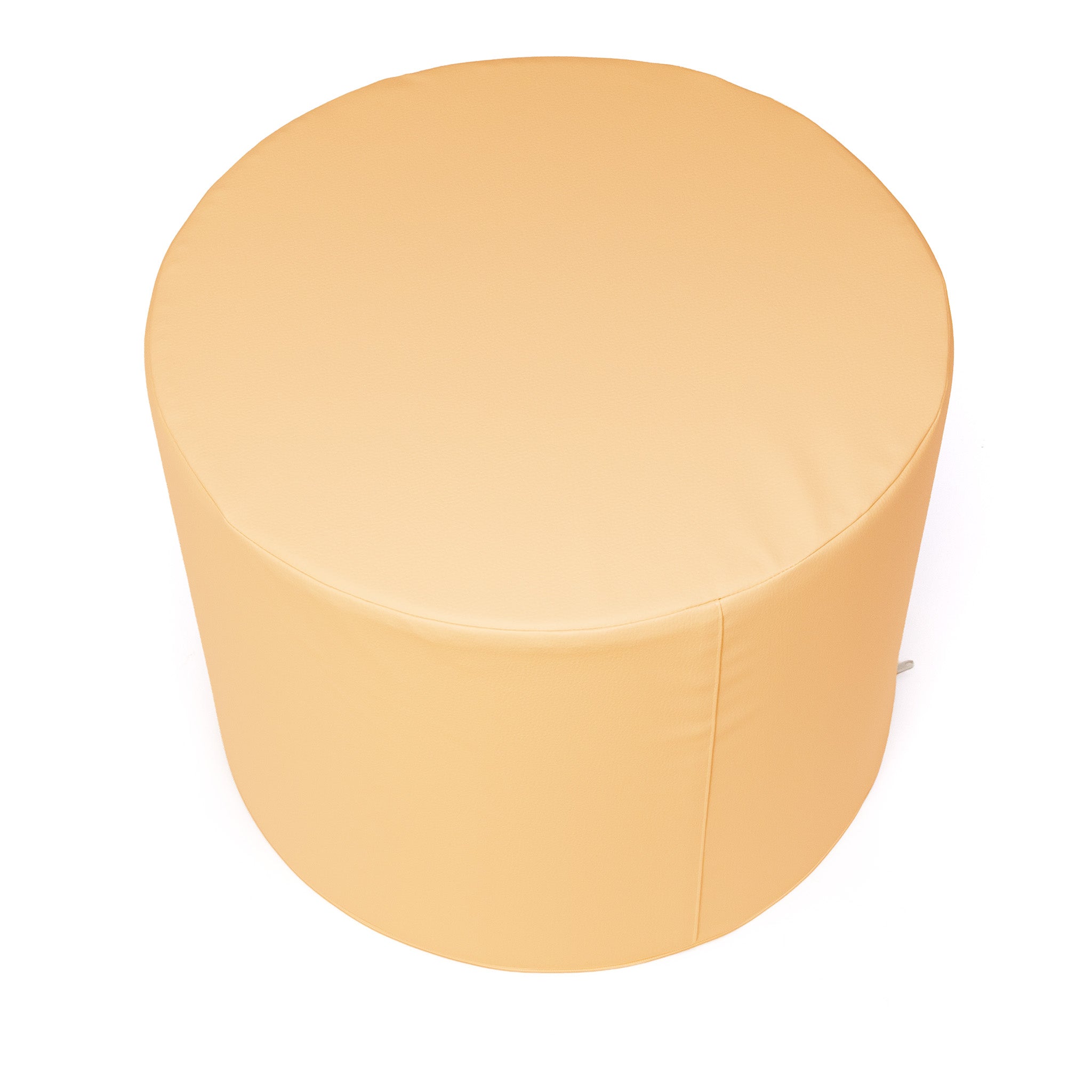 Pouf Poggiapiedi Sgabello Cilindro in Ecopelle 40x50