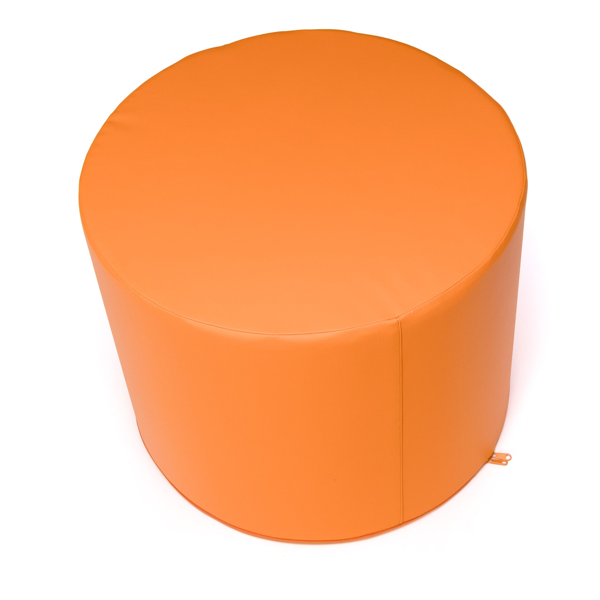 Pouf Poggiapiedi Sgabello Cilindro in Ecopelle 40x50