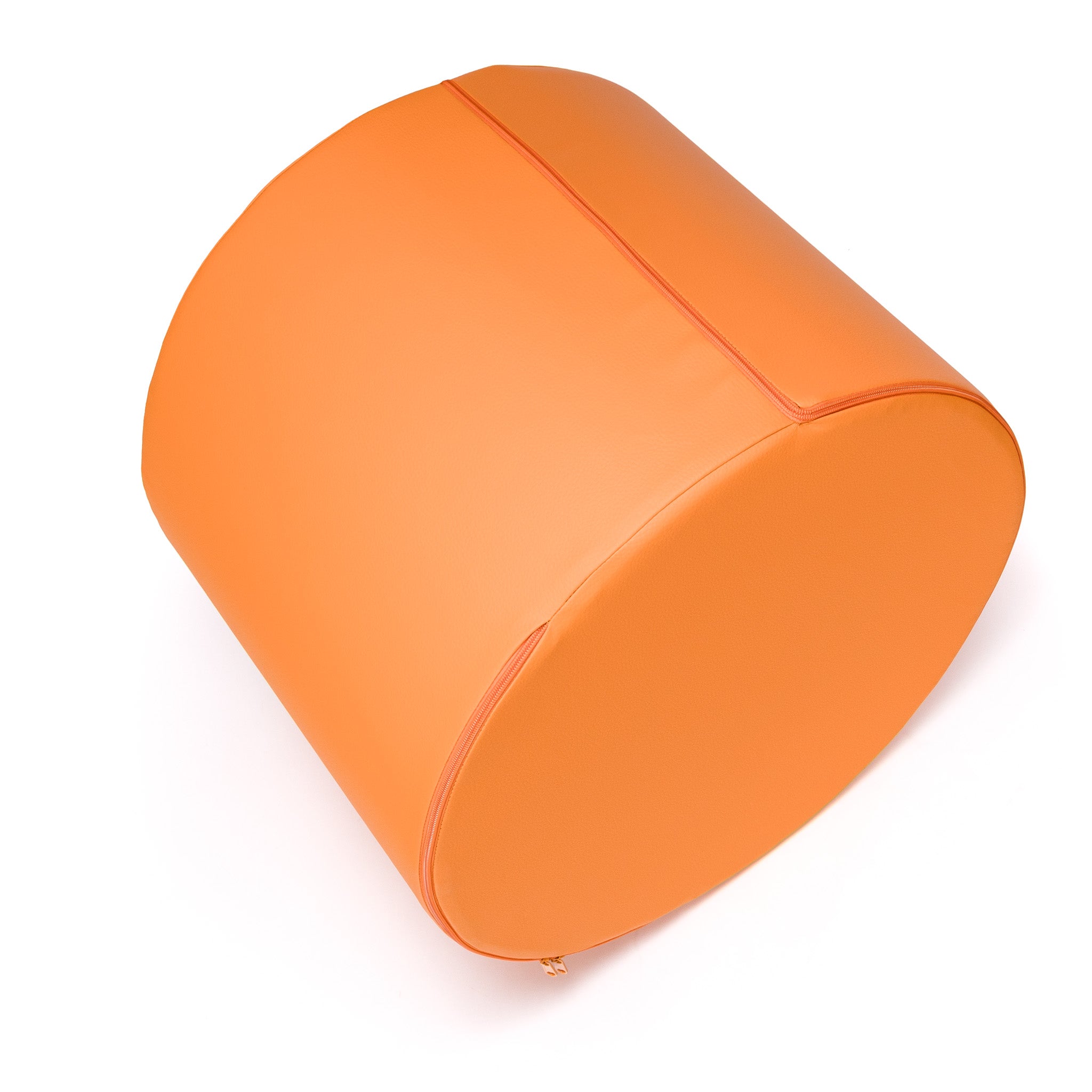 Pouf Poggiapiedi Sgabello Cilindro in Ecopelle 40x50