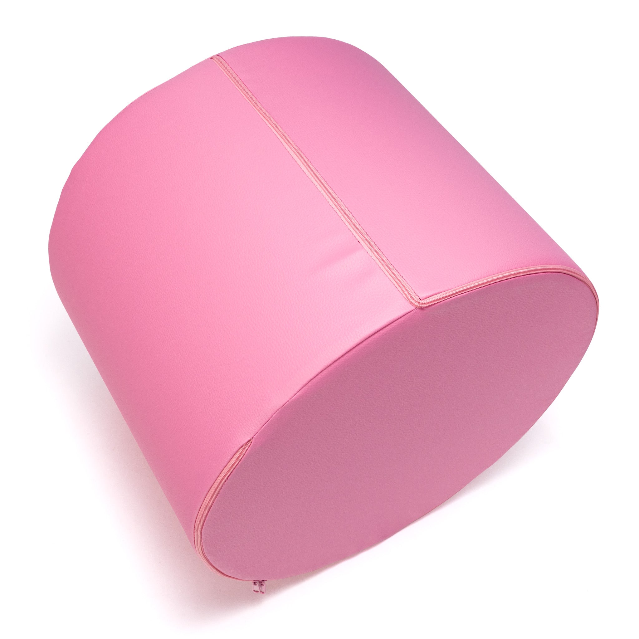 Pouf Poggiapiedi Sgabello Cilindro in Ecopelle 40x50