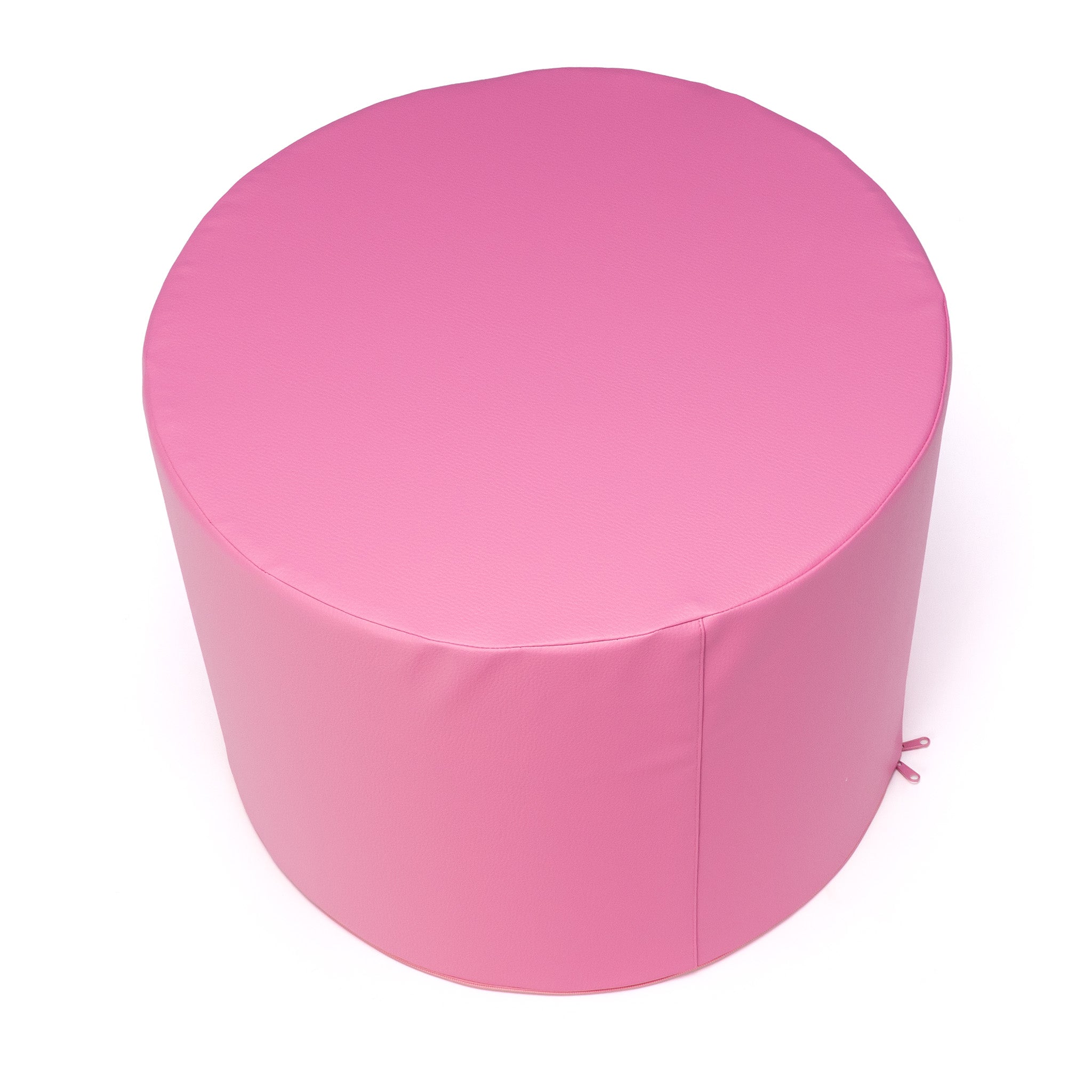 Pouf Poggiapiedi Sgabello Cilindro in Ecopelle 40x50