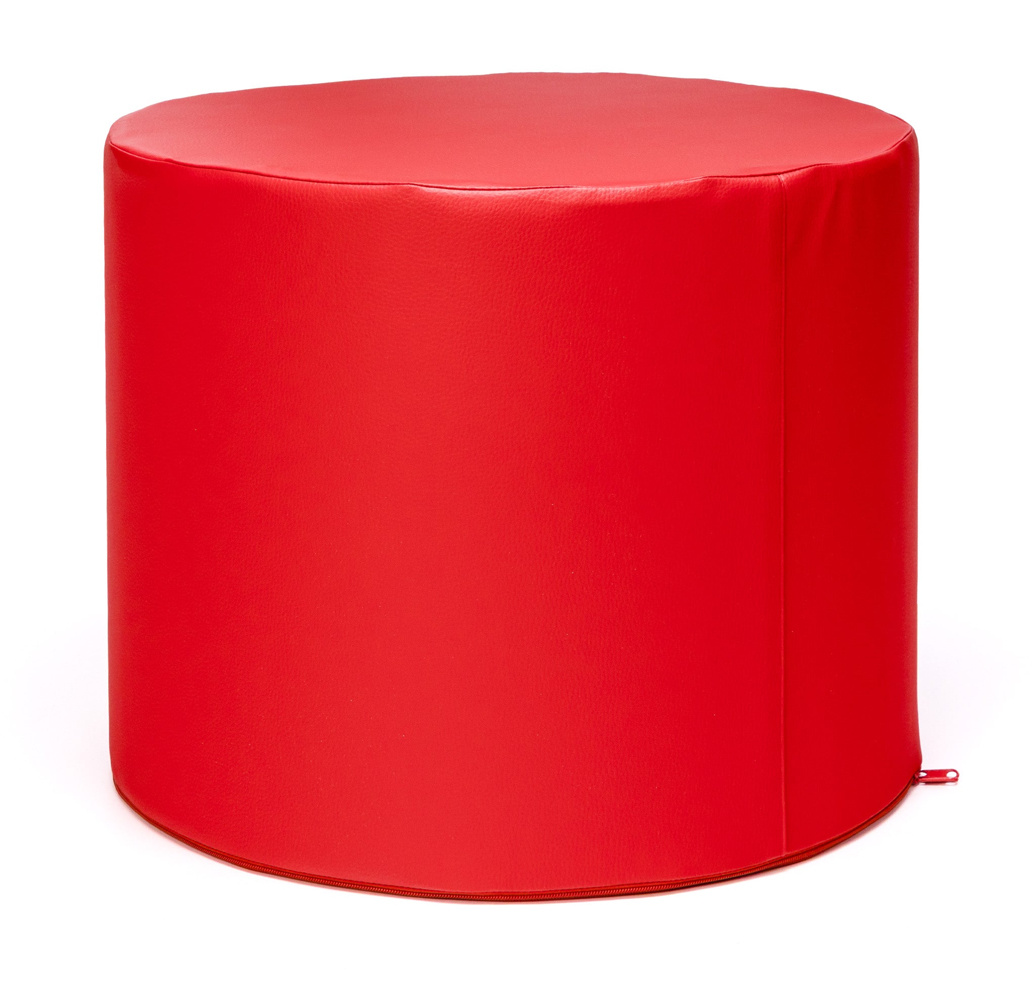 Pouf Poggiapiedi Sgabello Cilindro in Ecopelle 40x50