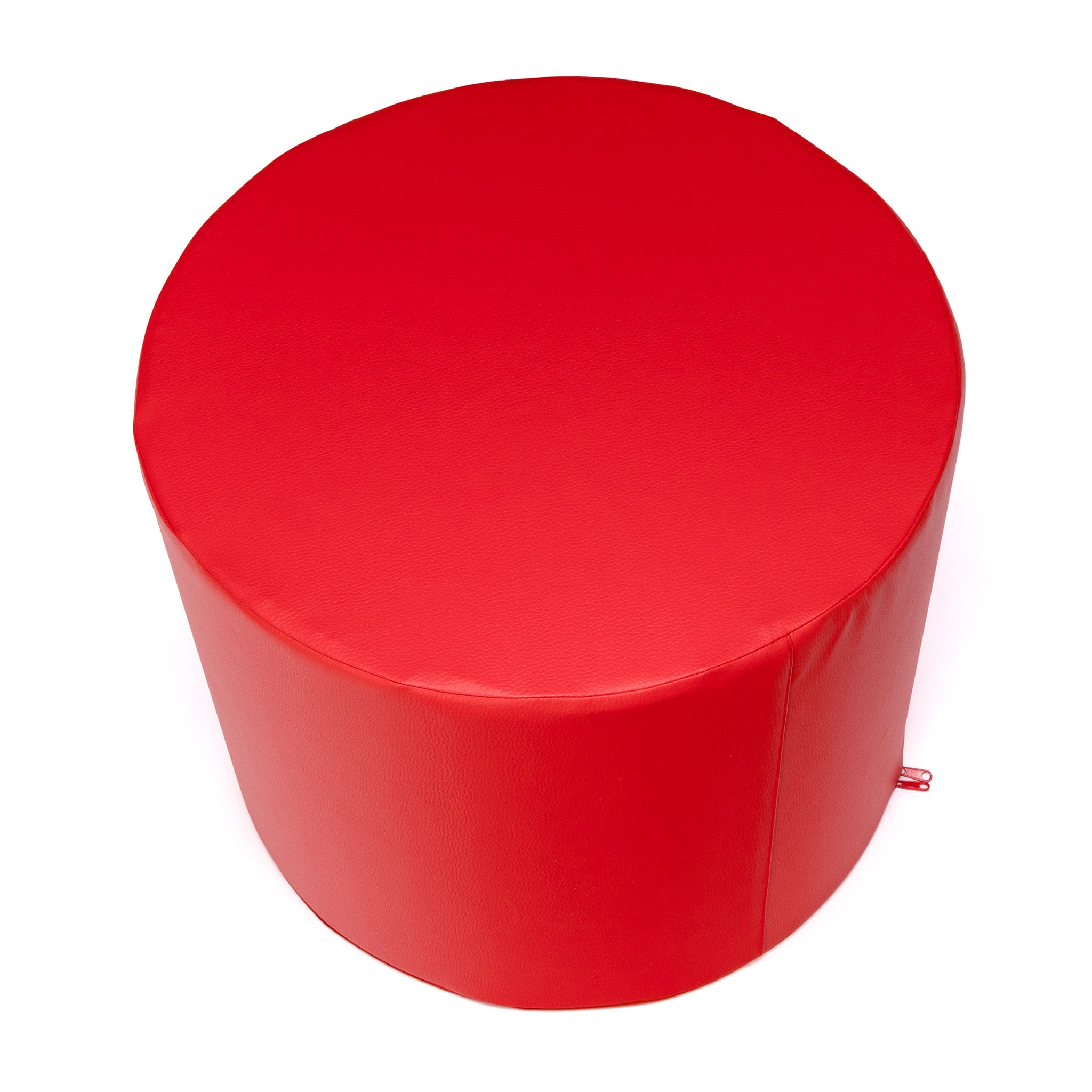 Pouf Poggiapiedi Sgabello Cilindro in Ecopelle 40x50