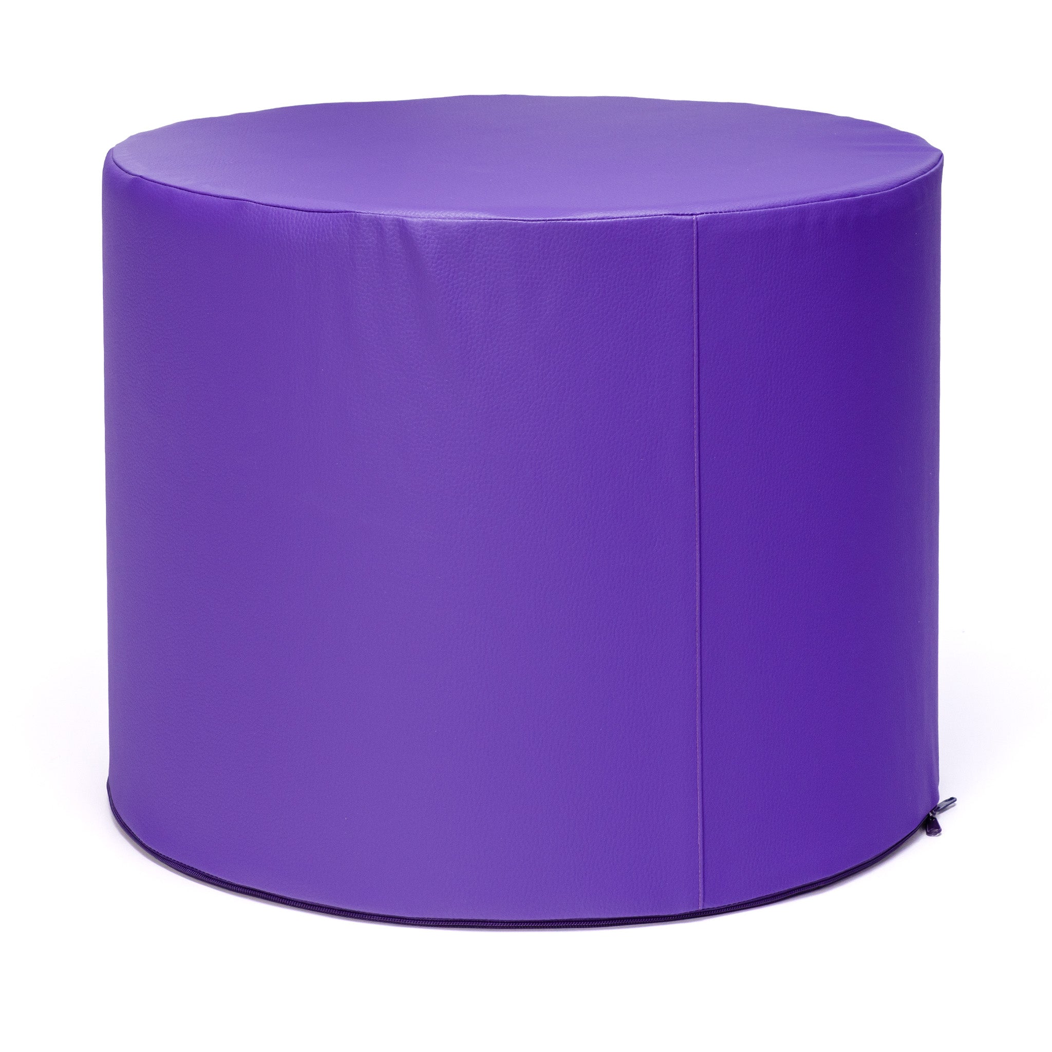 Pouf Poggiapiedi Sgabello Cilindro in Ecopelle 40x50