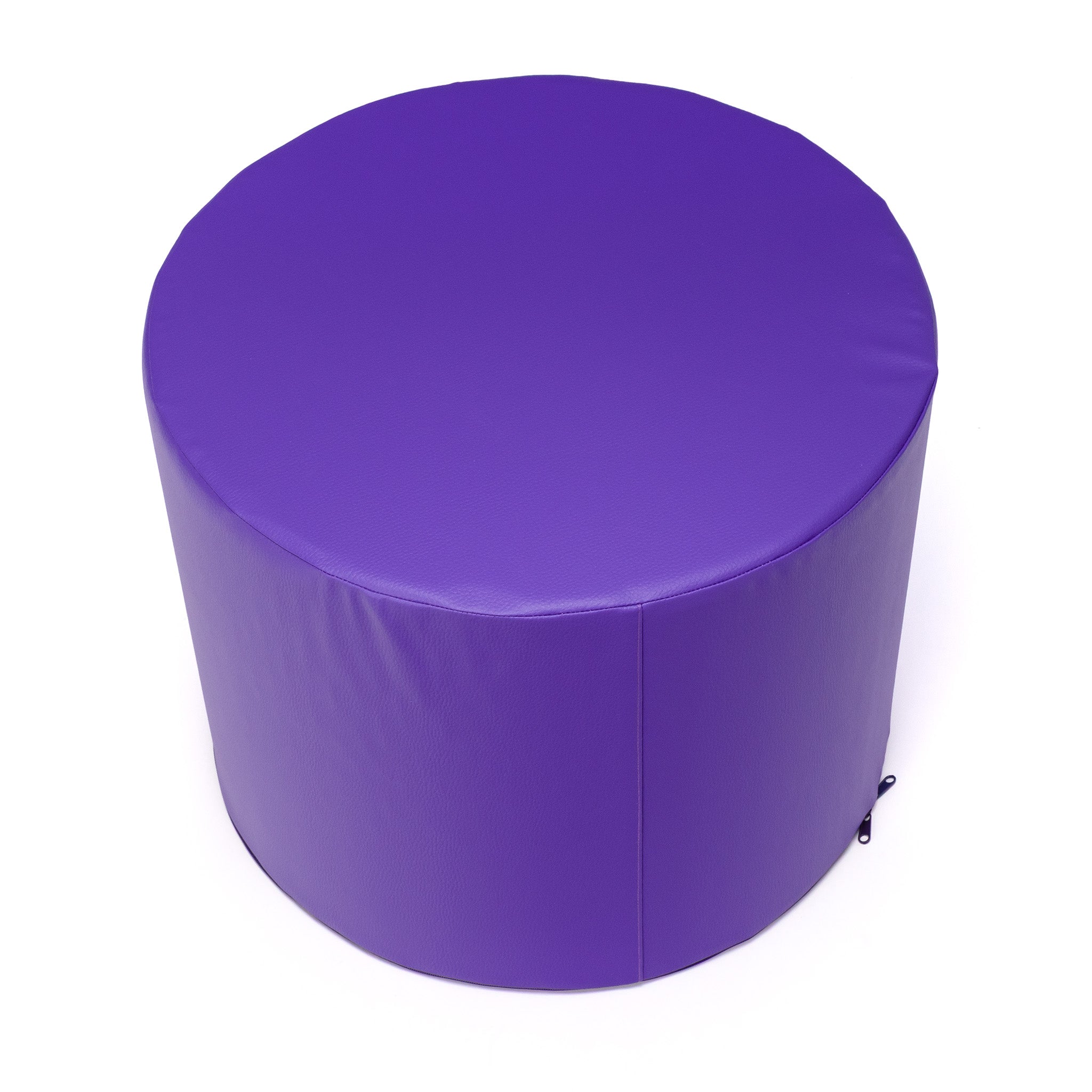 Pouf Poggiapiedi Sgabello Cilindro in Ecopelle 40x50