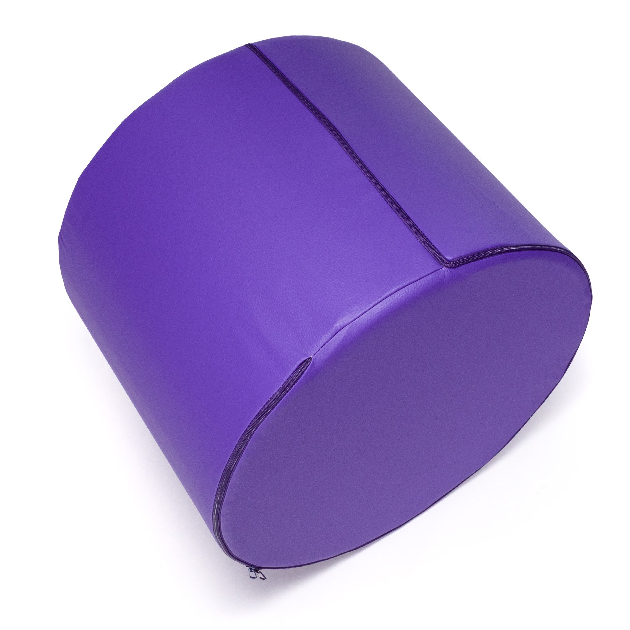 Pouf Poggiapiedi Sgabello Cilindro in Ecopelle 40x50