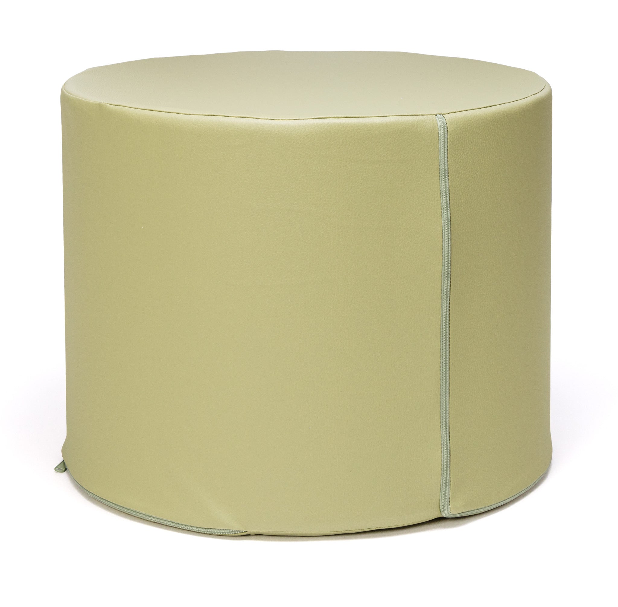 Pouf Poggiapiedi Sgabello Cilindro in Ecopelle 40x50