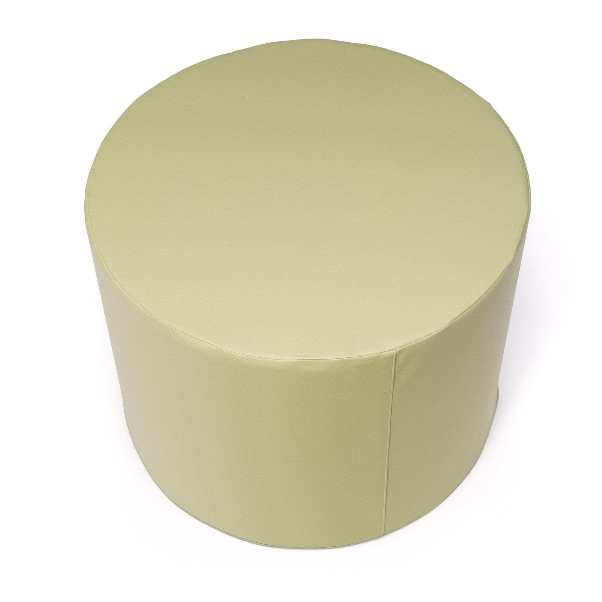 Pouf Poggiapiedi Sgabello Cilindro in Ecopelle 40x50